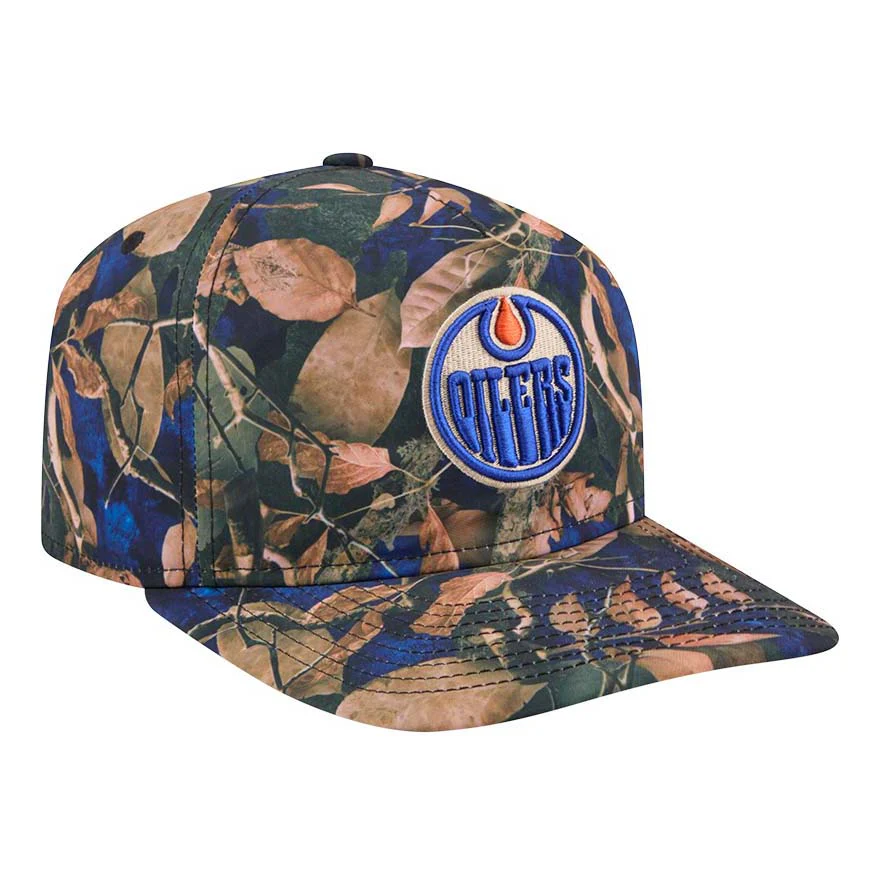 Edmonton Oilers New Era Blue Leaves 19TWENTY Snapback Hat - Image 6