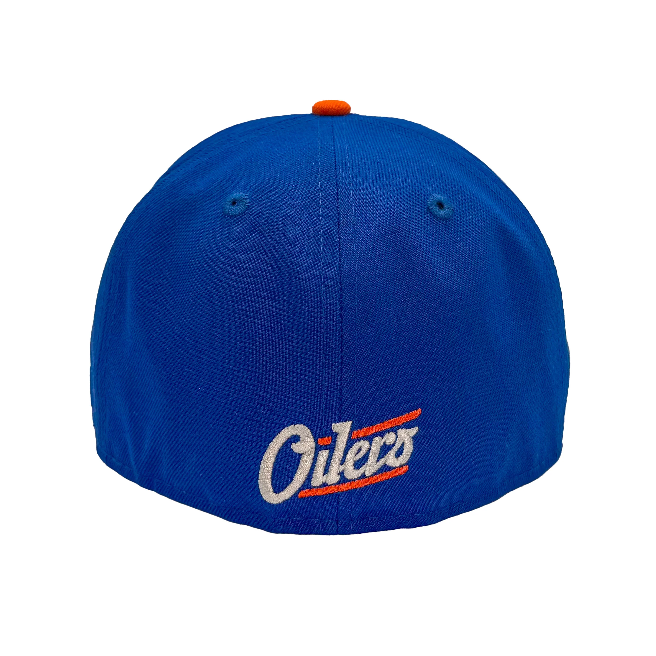 Edmonton Oilers New Era Blue & Orange 59FIFTY Secondary Alternate Logo Fitted Hat - Image 2
