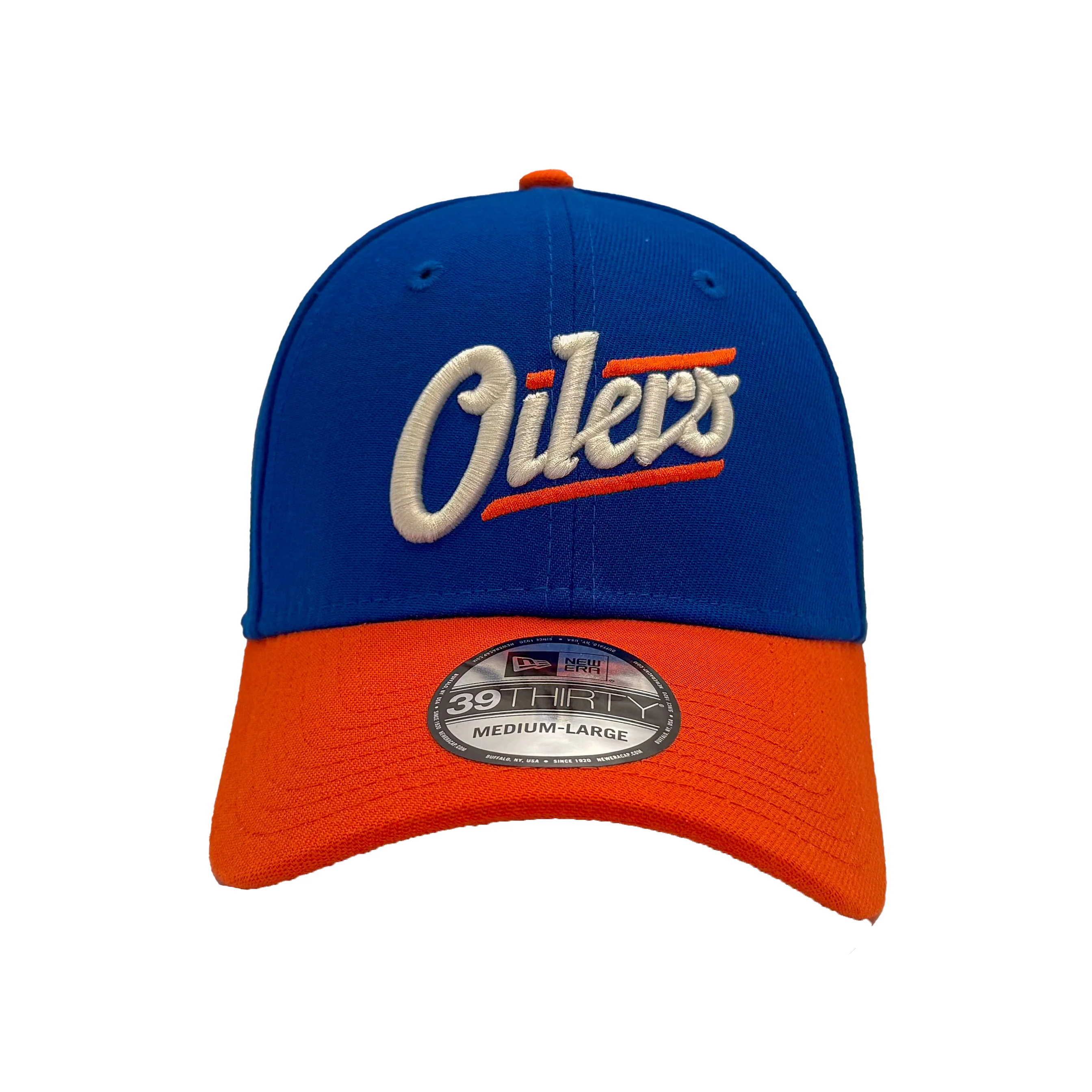 Edmonton Oilers New Era Blue & Orange Alternate Logo 39THIRTY Flex Hat - Image 3