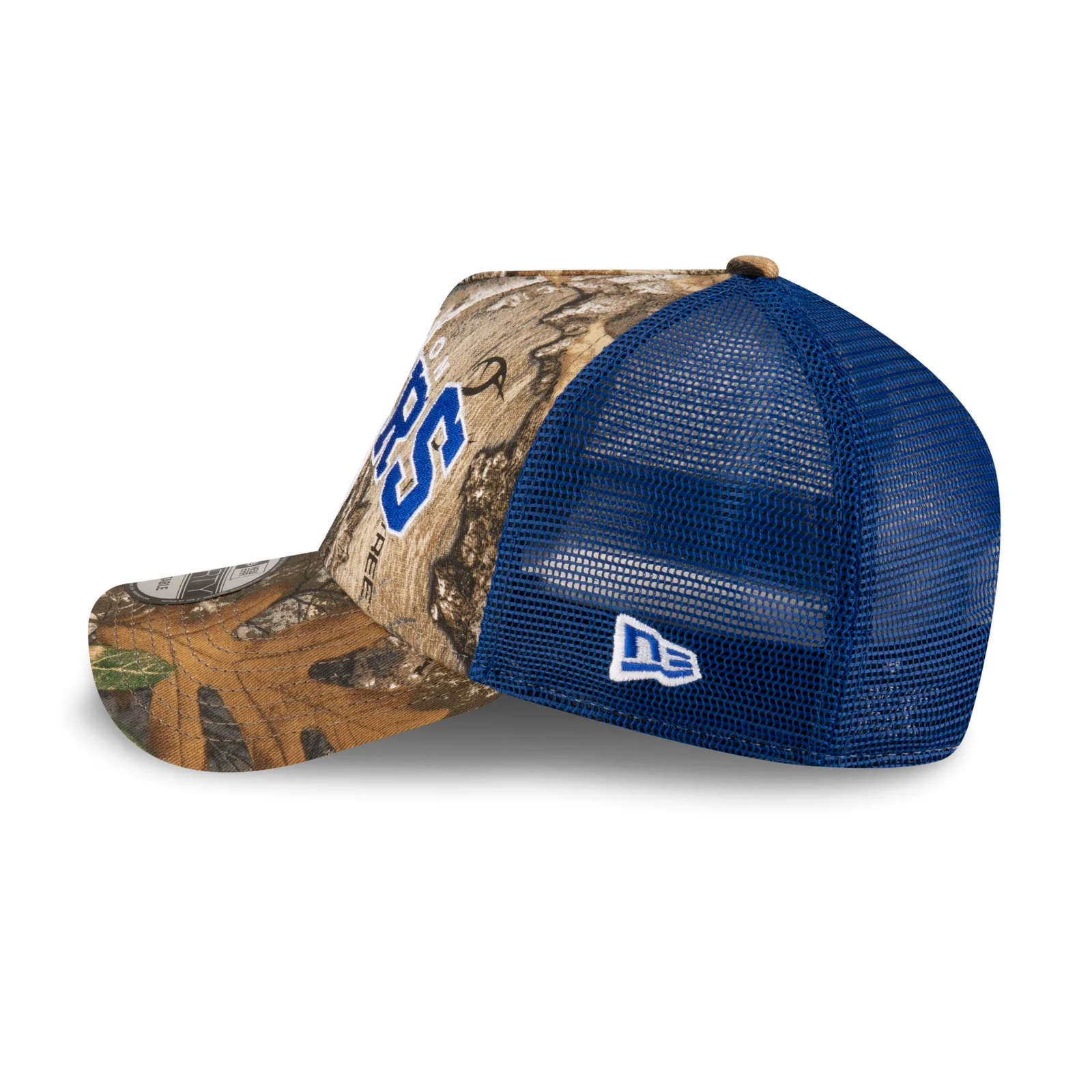 Edmonton Oilers New Era Blue & REAL TREE Camo 9FORTY A-Frame Meshback Snapback Hat - Image 5