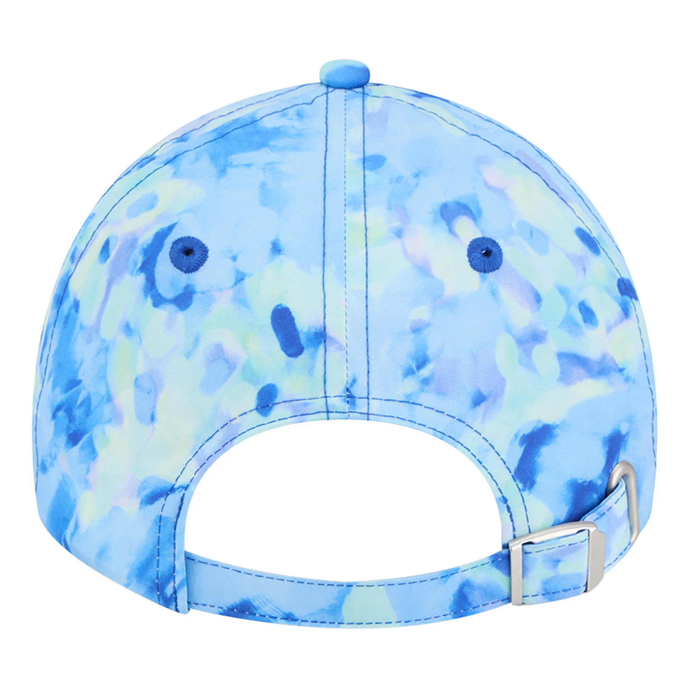 Edmonton Oilers New Era Blue Watercolor Casual Classic Adjustable Hat - Image 3