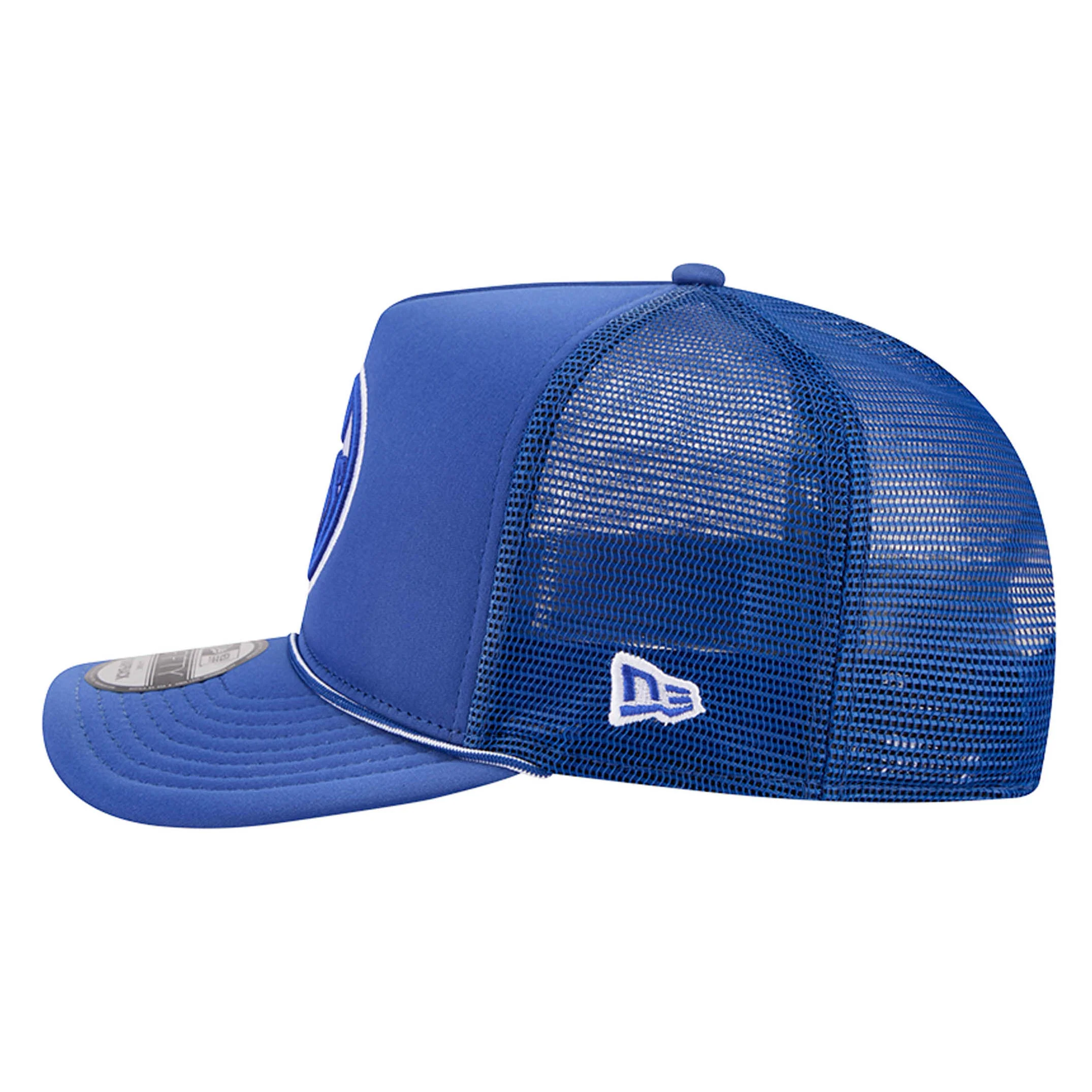 Edmonton Oilers New Era Blue Worn 9FIFTY A-Frame Mesh Snapback Hat - Image 4