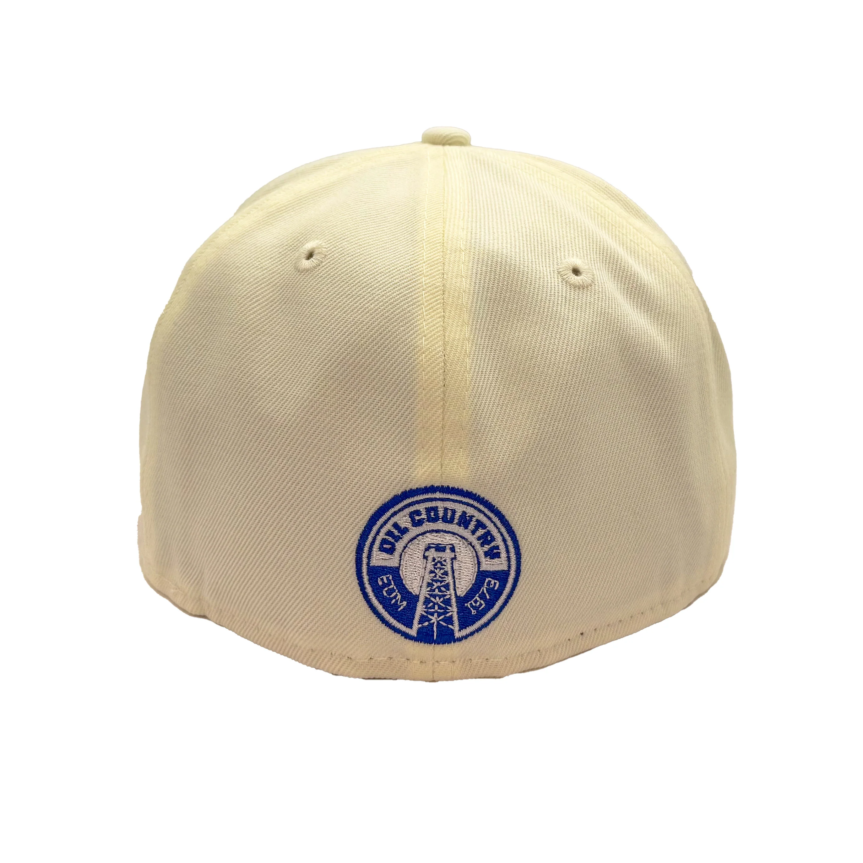 Edmonton Oilers New Era Chrome 59FIFTY Alternate Logo Fitted Hat - Blue Logo - Image 2