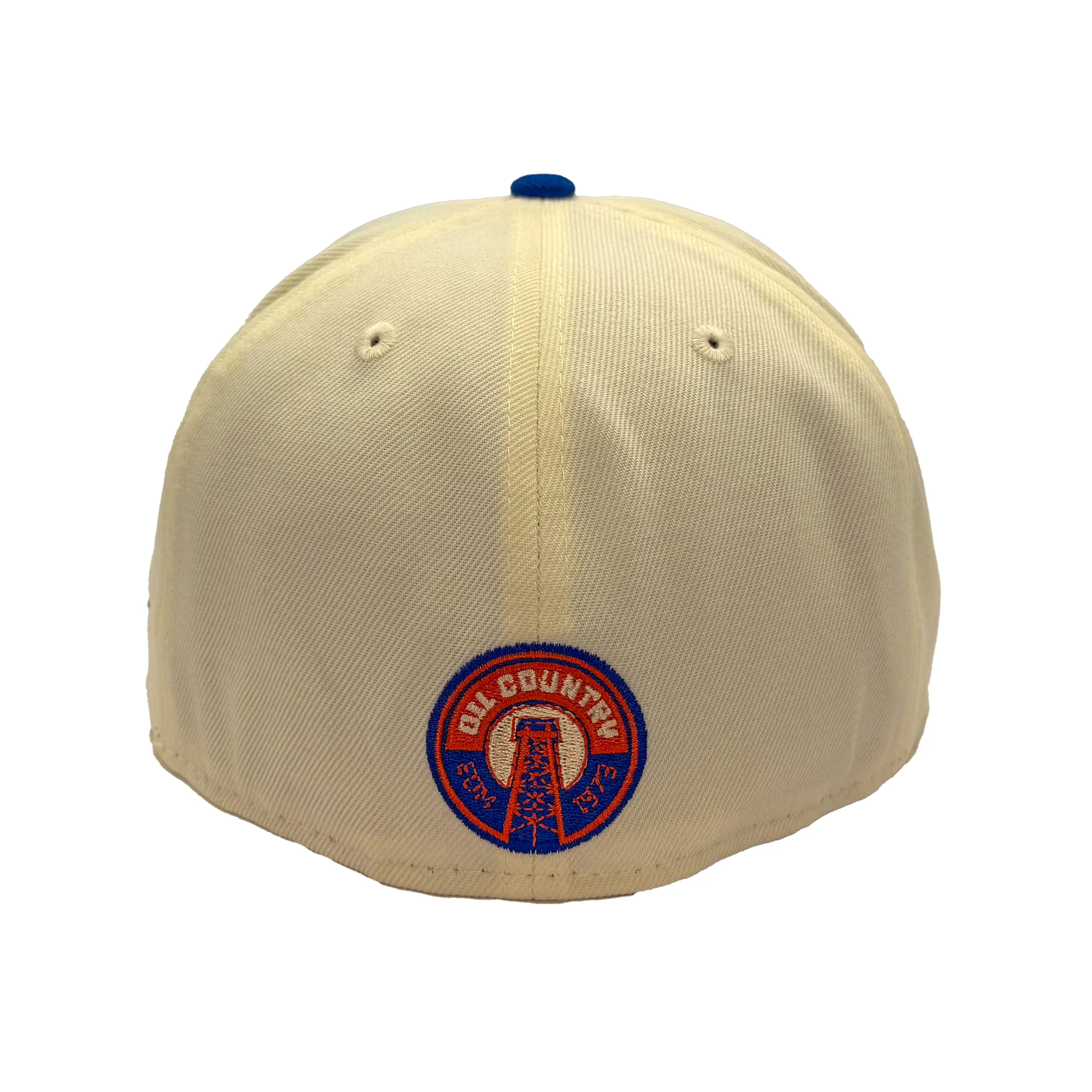 Edmonton Oilers New Era Chrome & Blue 59FIFTY Alternate Logo Fitted Hat - Image 2