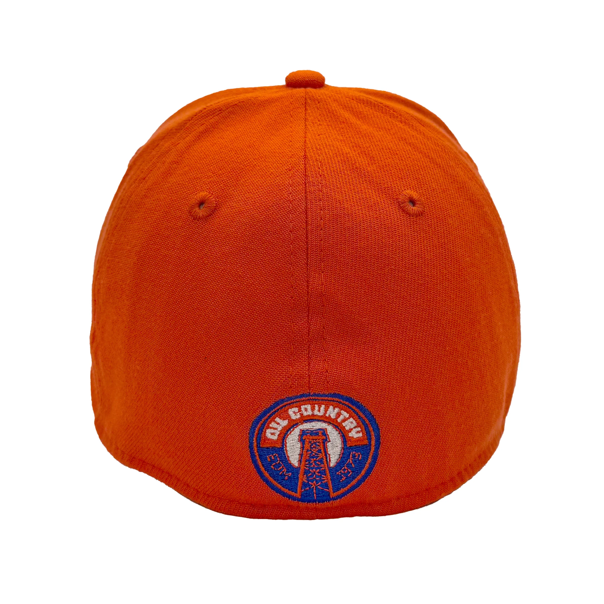 Edmonton Oilers New Era Chrome & Orange Alternate Logo 39THIRTY Flex Hat - Image 2