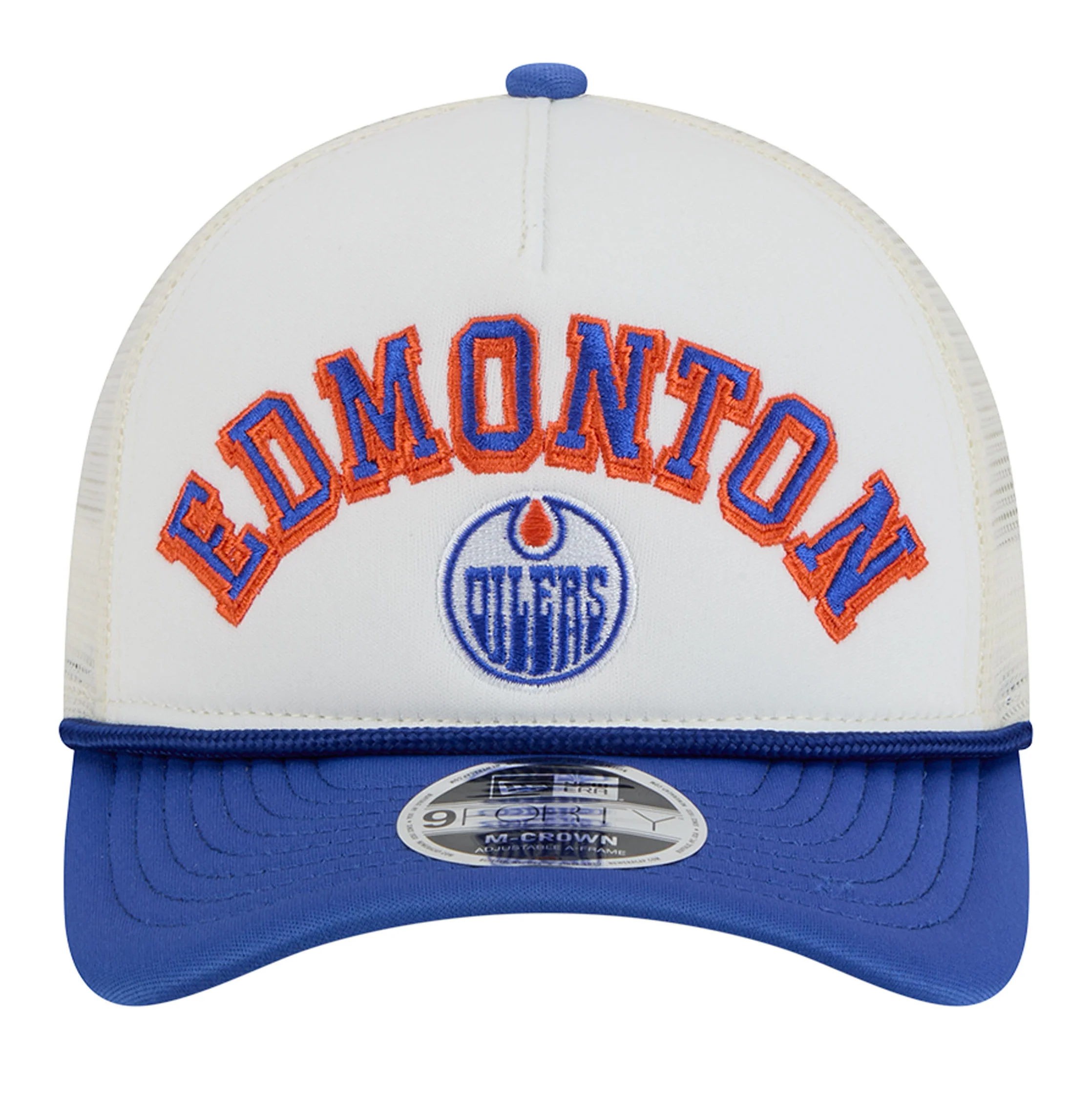 Edmonton Oilers New Era Chrome Rope 9FORTY A-Frame Snapback Hat - Image 4