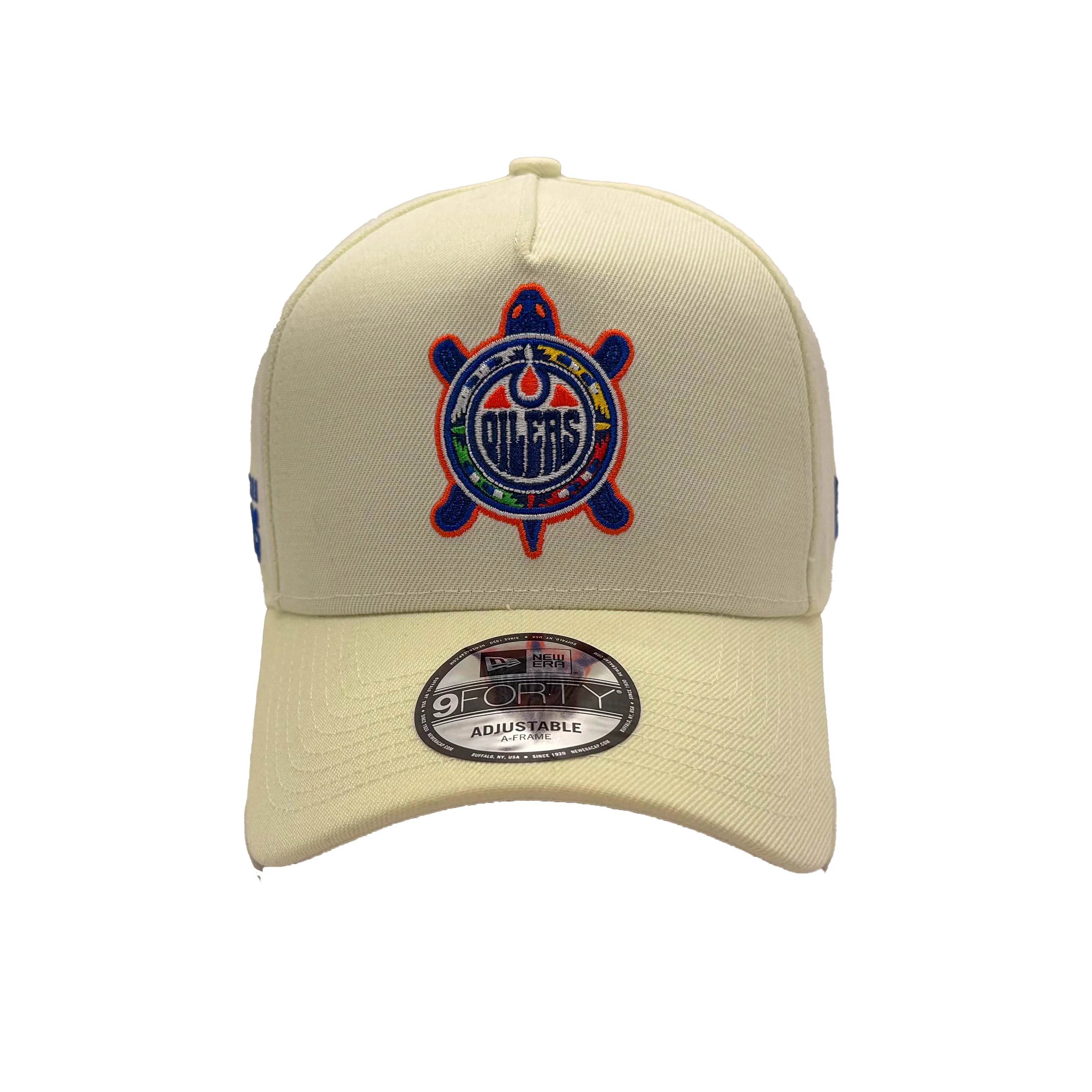 Edmonton Oilers New Era Chrome Turtle Island 9FORTY Snapback Hat - Image 3