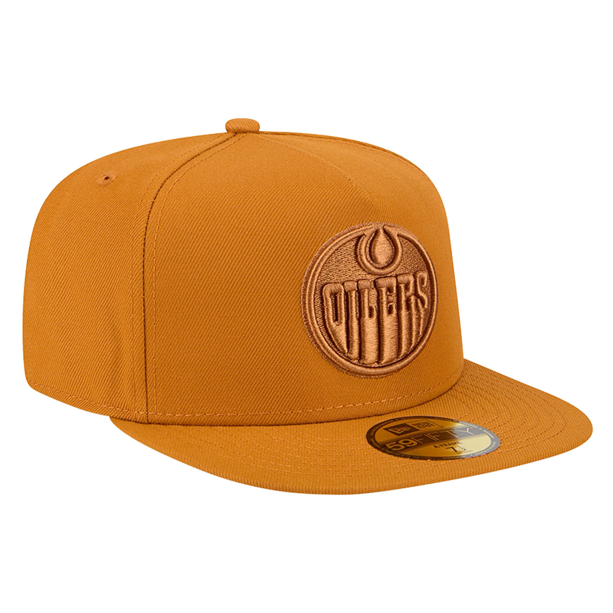 Edmonton Oilers New Era Color Pack Burnt Orange 59FIFTY A-Frame Fitted Hat - Image 4