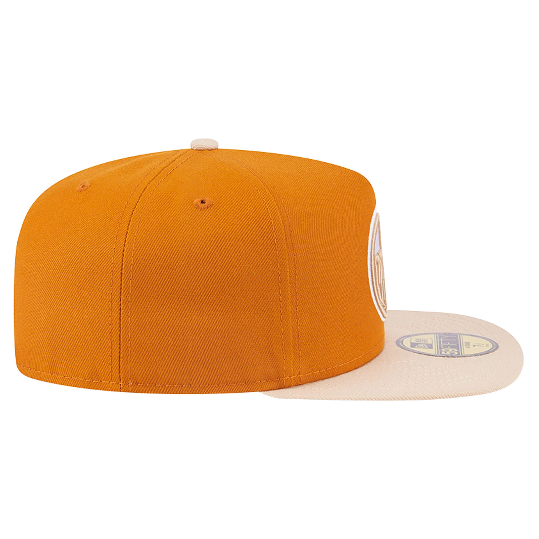 Edmonton Oilers New Era Color Pack Burnt Orange & Cream 59FIFTY A-Frame Fitted Hat - Image 5