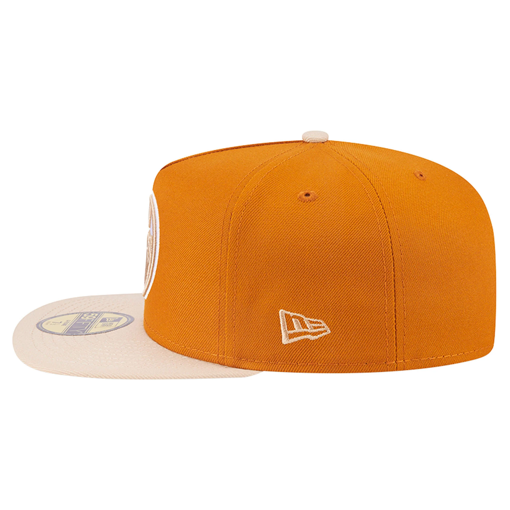 Edmonton Oilers New Era Color Pack Burnt Orange & Cream 59FIFTY A-Frame Fitted Hat - Image 7