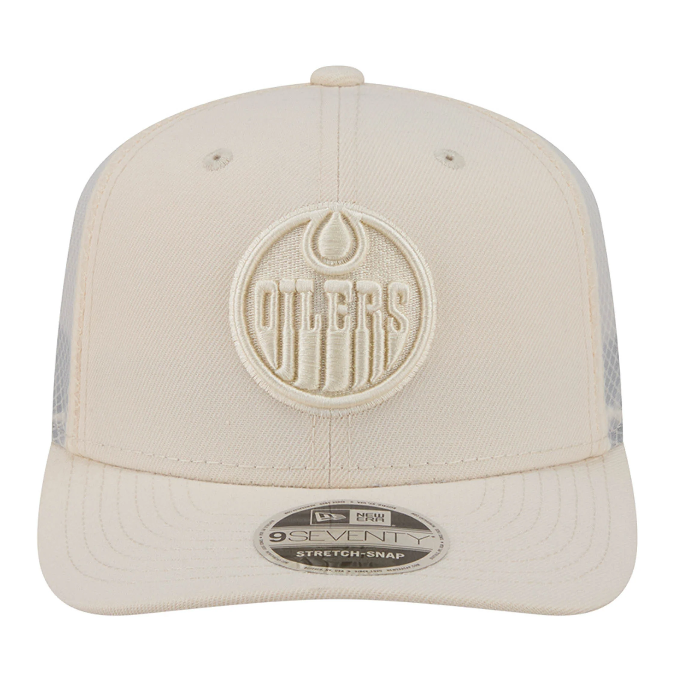 Edmonton Oilers New Era Color Pack Cream 9SEVENTY Mesh Stretch Snapback Hat - Image 3