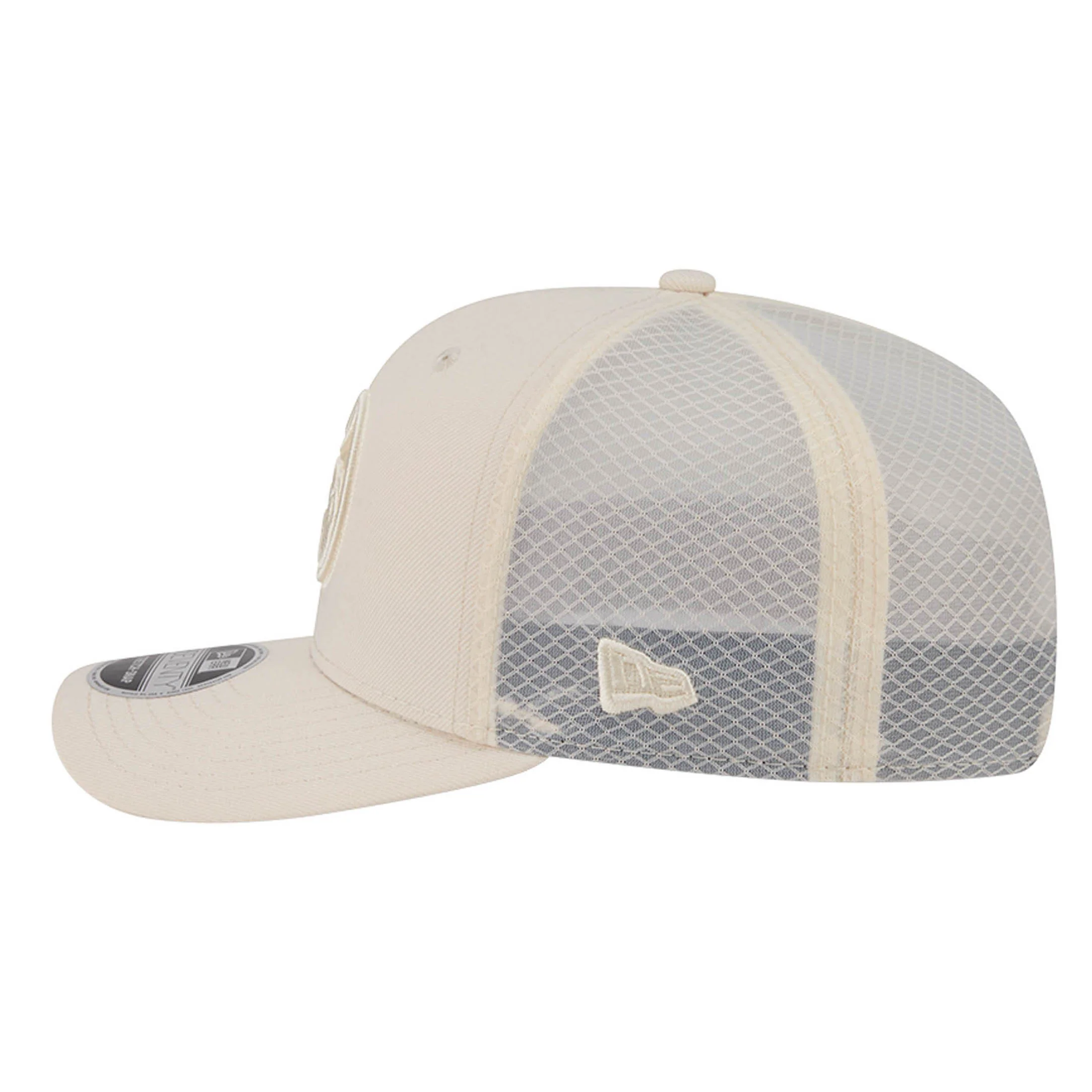 Edmonton Oilers New Era Color Pack Cream 9SEVENTY Mesh Stretch Snapback Hat - Image 4