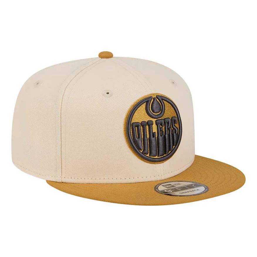 Edmonton Oilers New Era Color Pack Cream & Mustard Yellow 9FIFTY Snapback Hat - Image 3