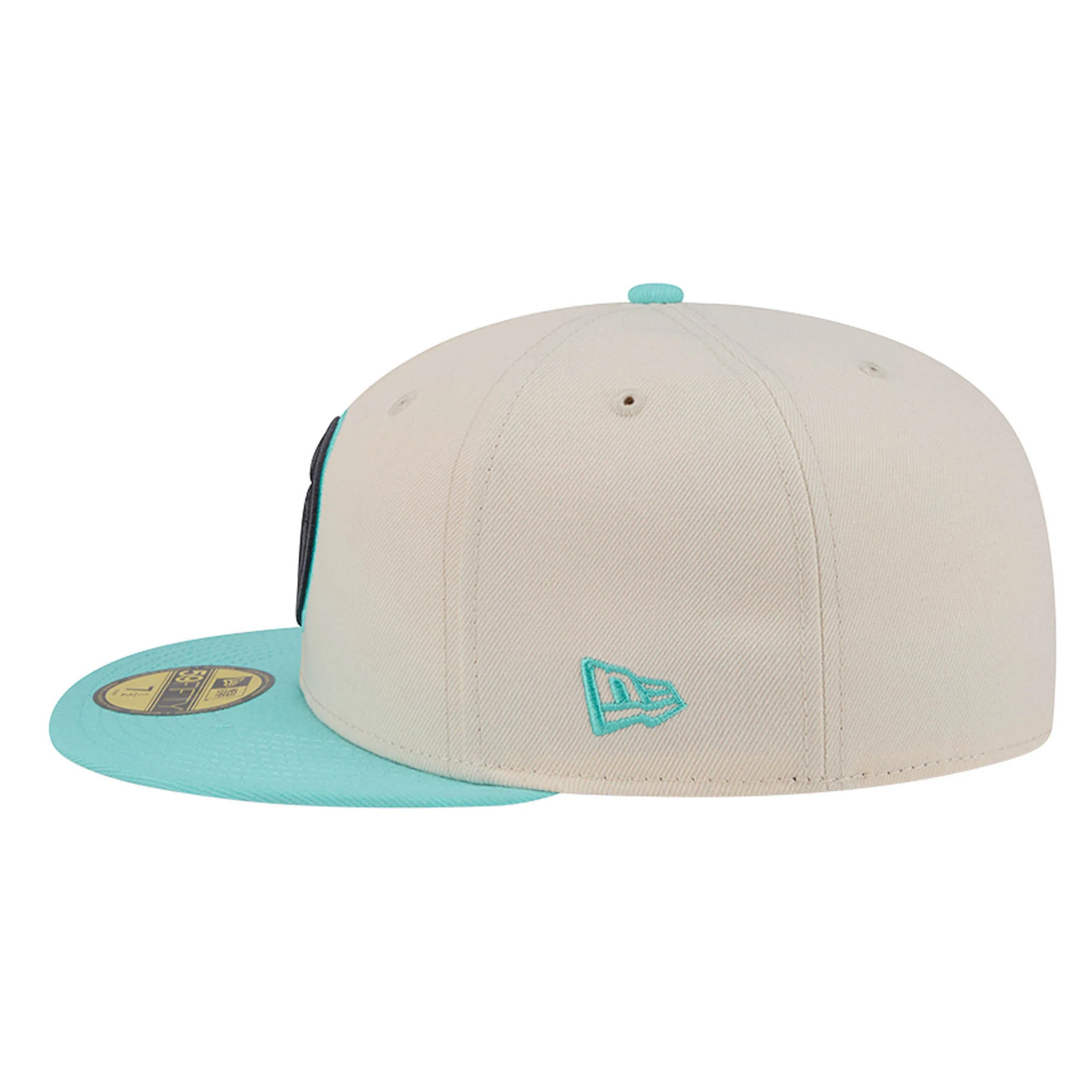 Edmonton Oilers New Era Color Pack Cream & Teal Green 59FIFTY Fitted Hat - Image 5