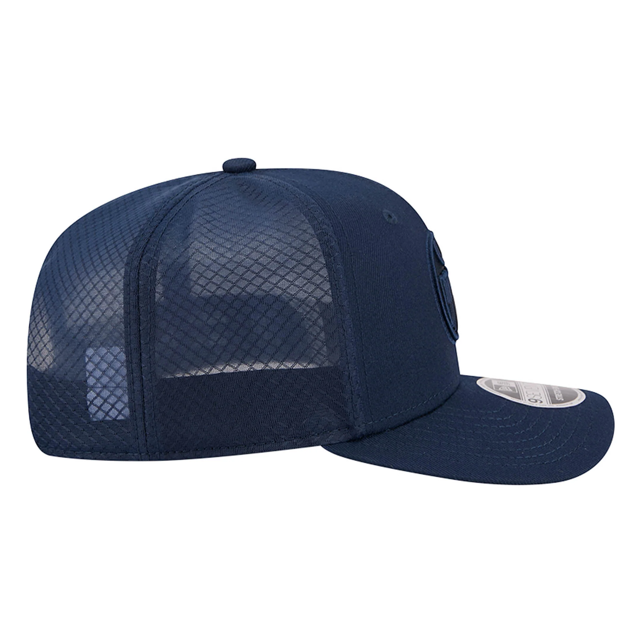 Edmonton Oilers New Era Color Pack Navy Blue 9SEVENTY Mesh Stretch Snapback Hat - Image 4
