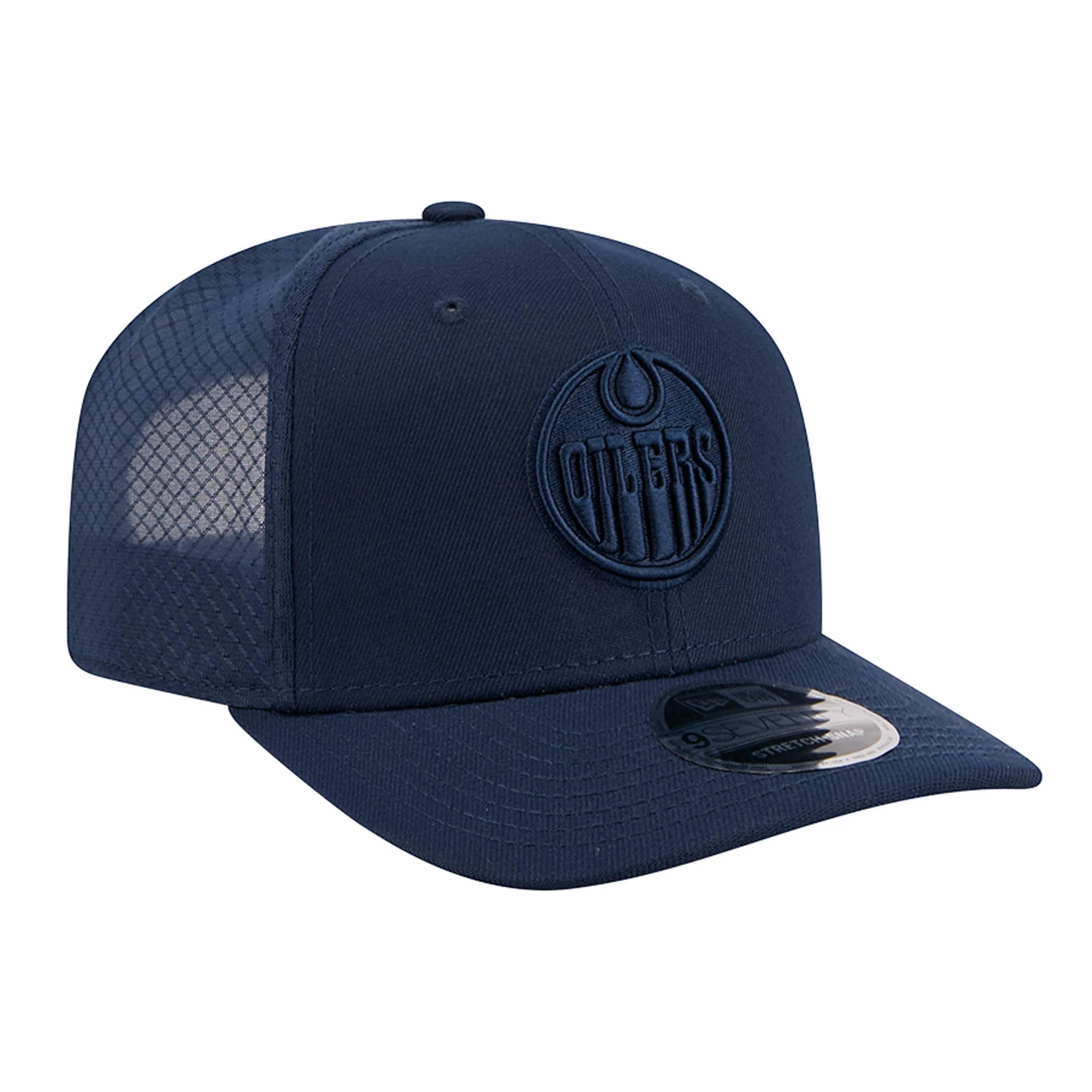 Edmonton Oilers New Era Color Pack Navy Blue 9SEVENTY Mesh Stretch Snapback Hat - Image 5