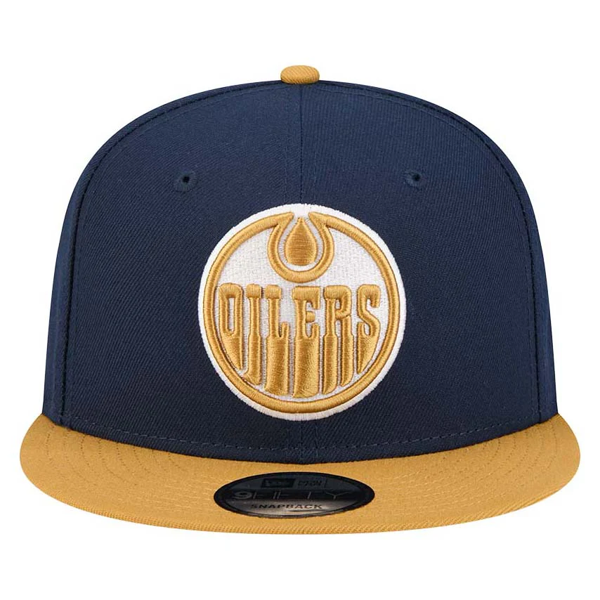 Edmonton Oilers New Era Color Pack Navy Blue & Mustard Yellow 9FIFTY Snapback Hat - Image 6