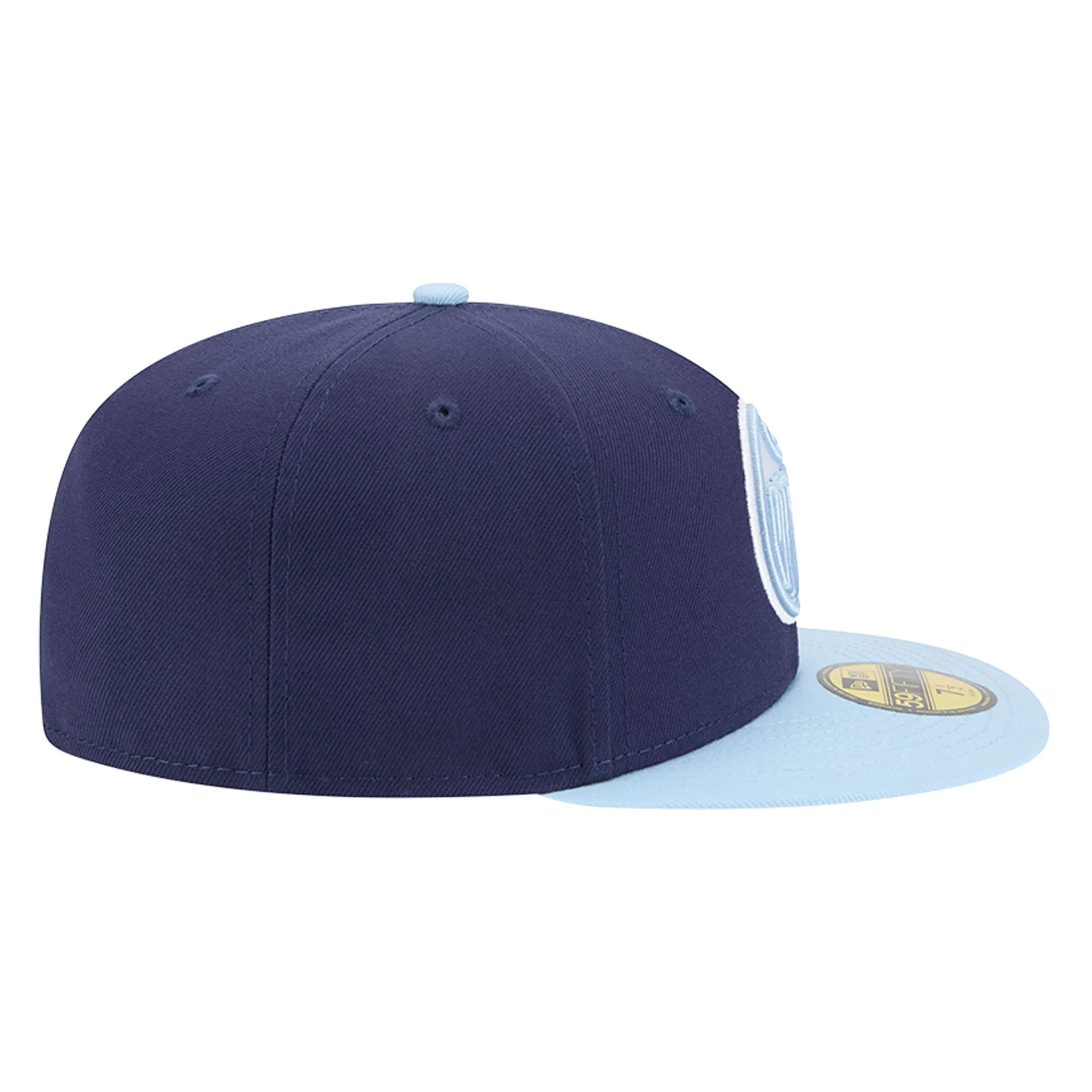 Edmonton Oilers New Era Color Pack Navy & Sky Blue 59FIFTY Fitted Hat - Image 6