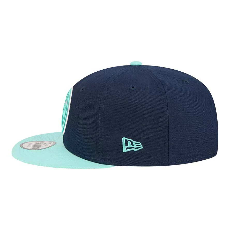 Edmonton Oilers New Era Color Pack Navy & Teal Green 9FIFTY Snapback Hat - Image 4