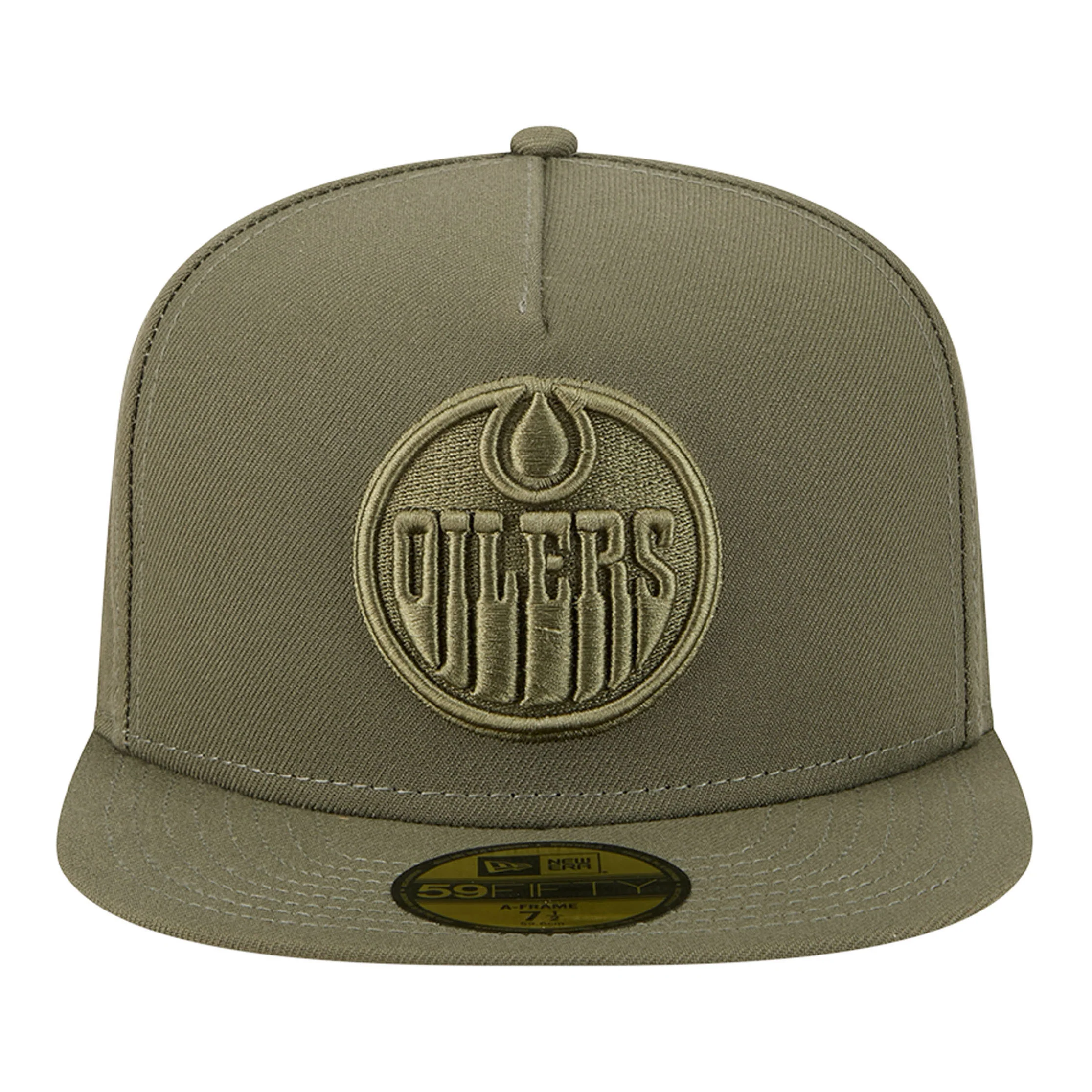 Edmonton Oilers New Era Color Pack Olive Green 59FIFTY A-Frame Fitted Hat - Image 3