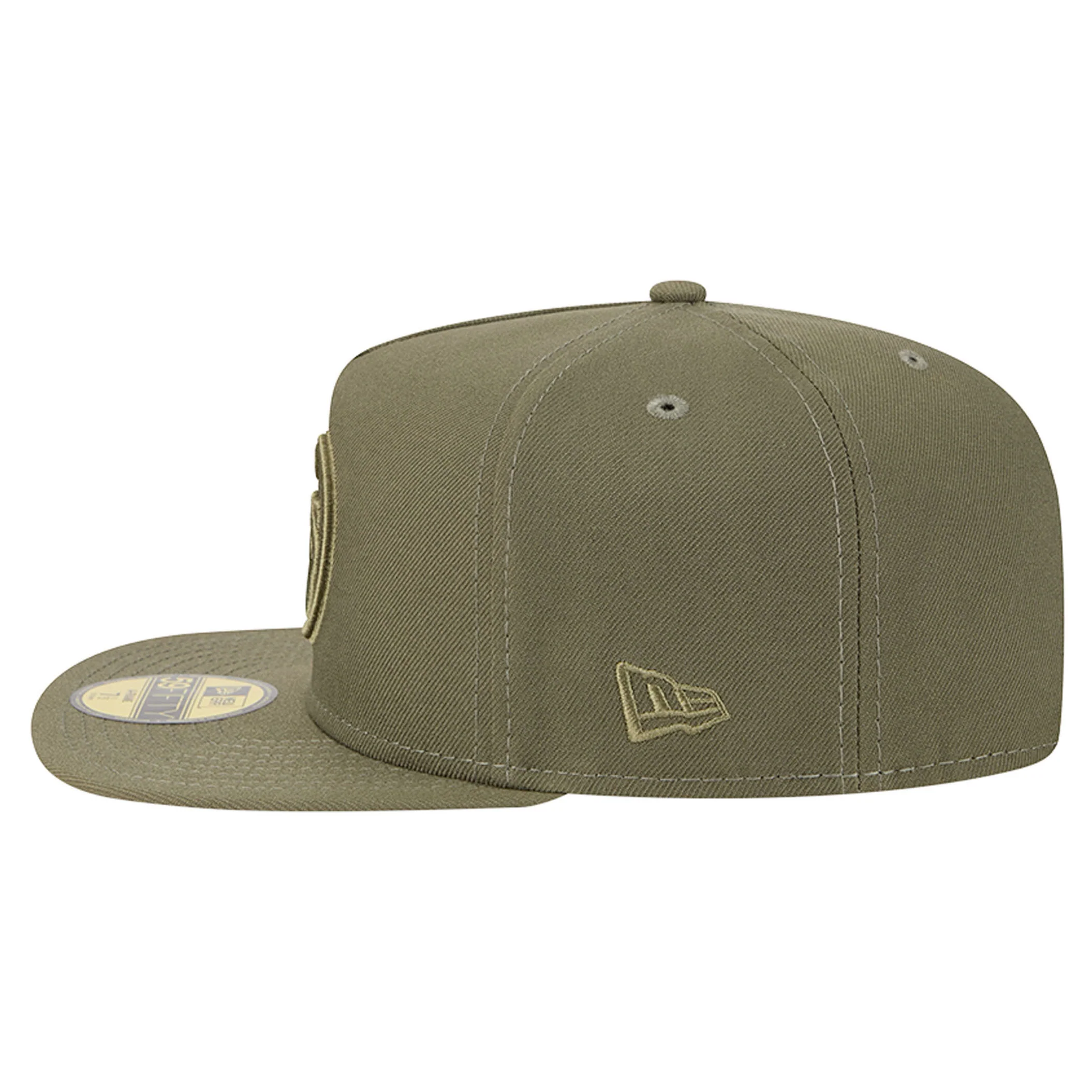 Edmonton Oilers New Era Color Pack Olive Green 59FIFTY A-Frame Fitted Hat - Image 5