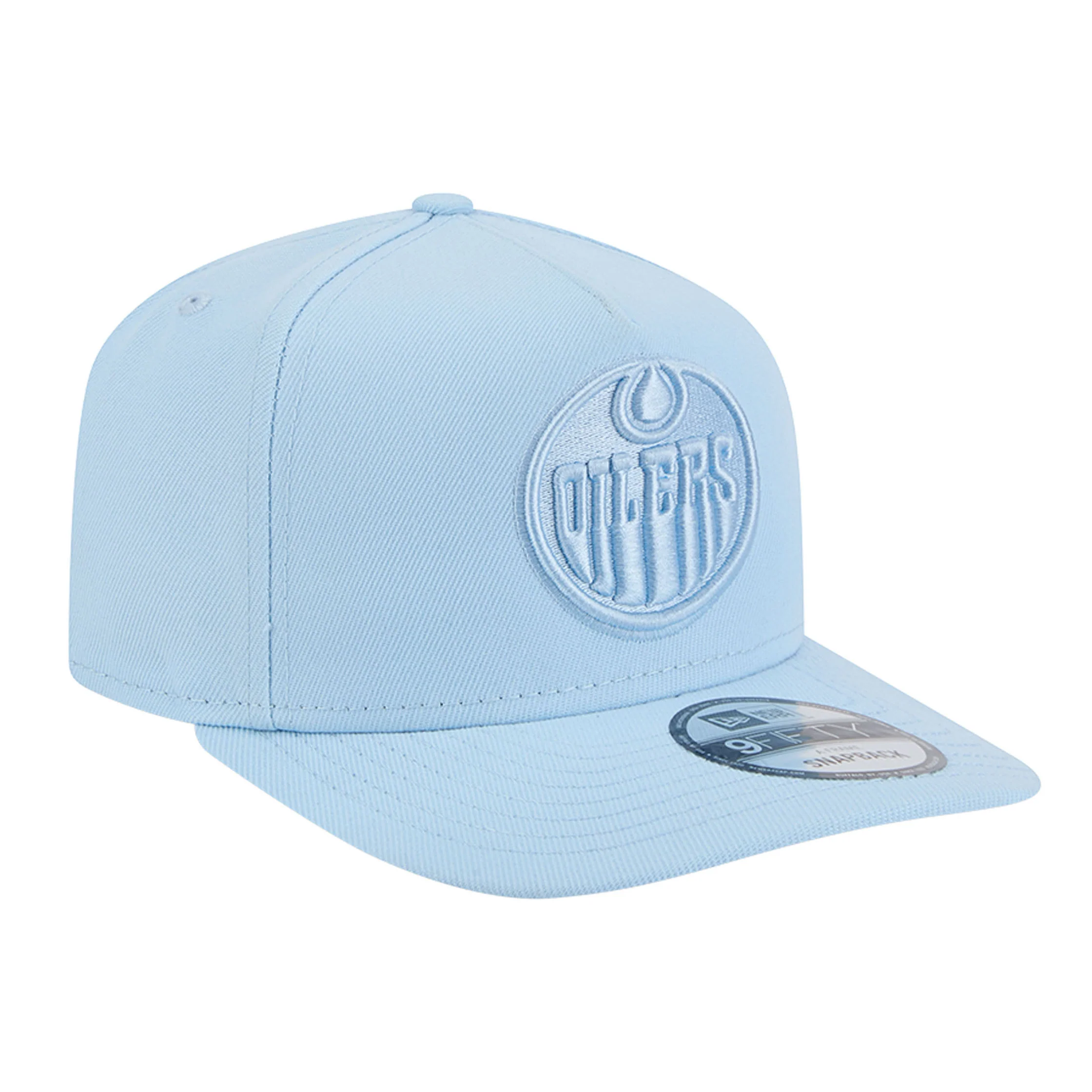 Edmonton Oilers New Era Color Pack Sky Blue 9FIFTY A-Frame Snapback Hat - Image 4