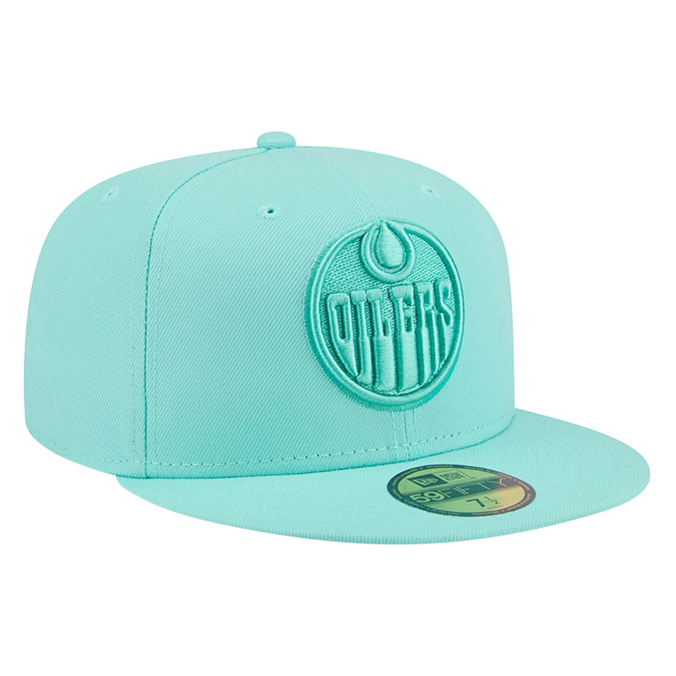 Edmonton Oilers New Era Color Pack Teal Green 59FIFTY Fitted Hat - Image 6