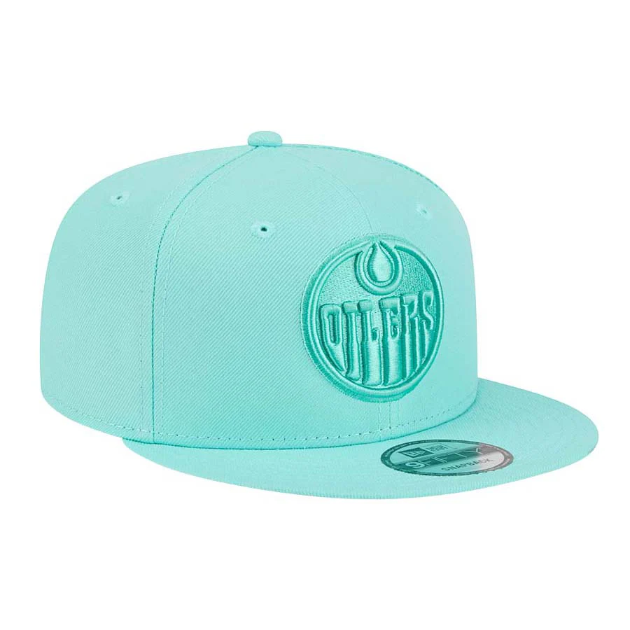 Edmonton Oilers New Era Color Pack Teal Green 9FIFTY Snapback Hat - Image 3