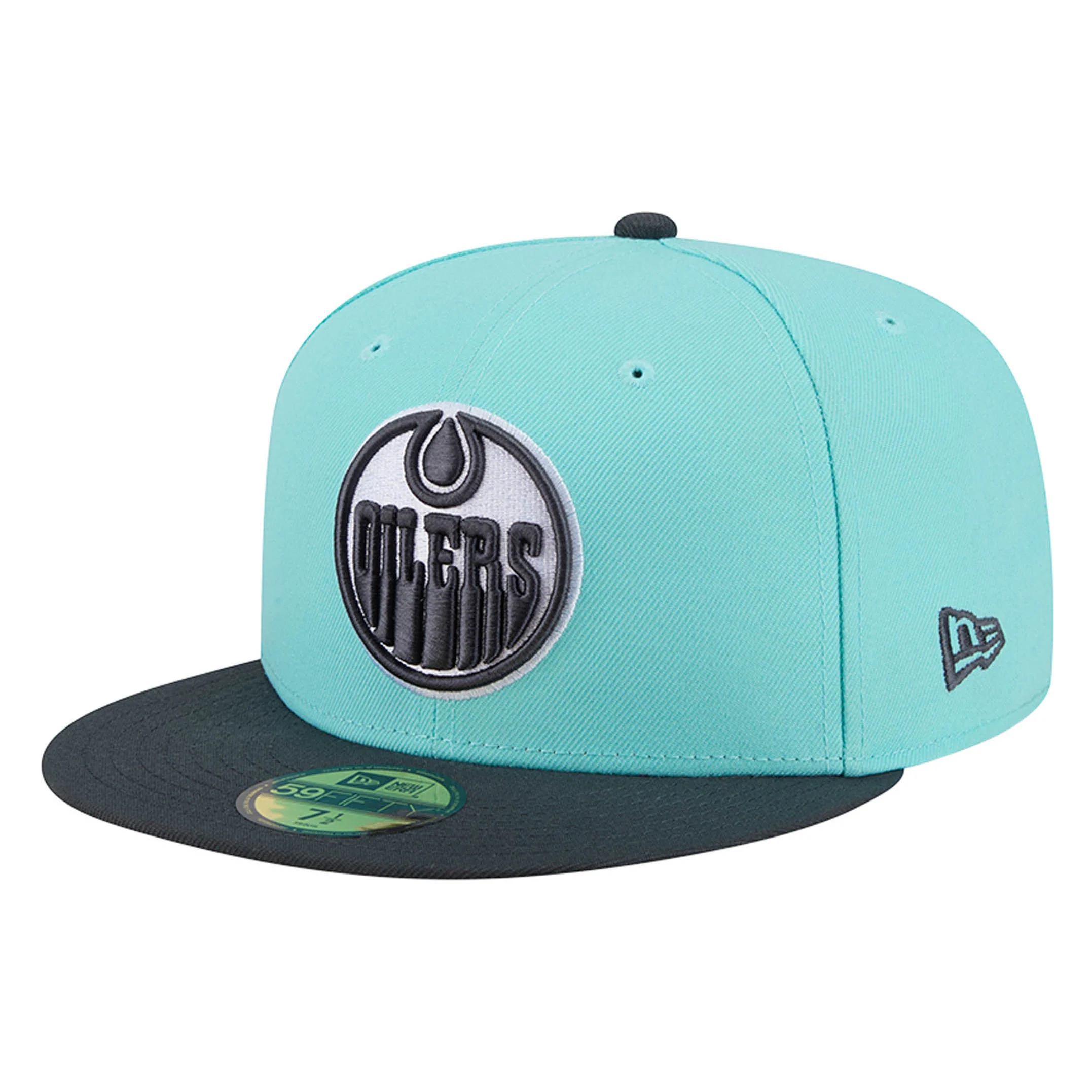 Edmonton Oilers New Era Color Pack Teal Green & Grey 59FIFTY Fitted Hat
