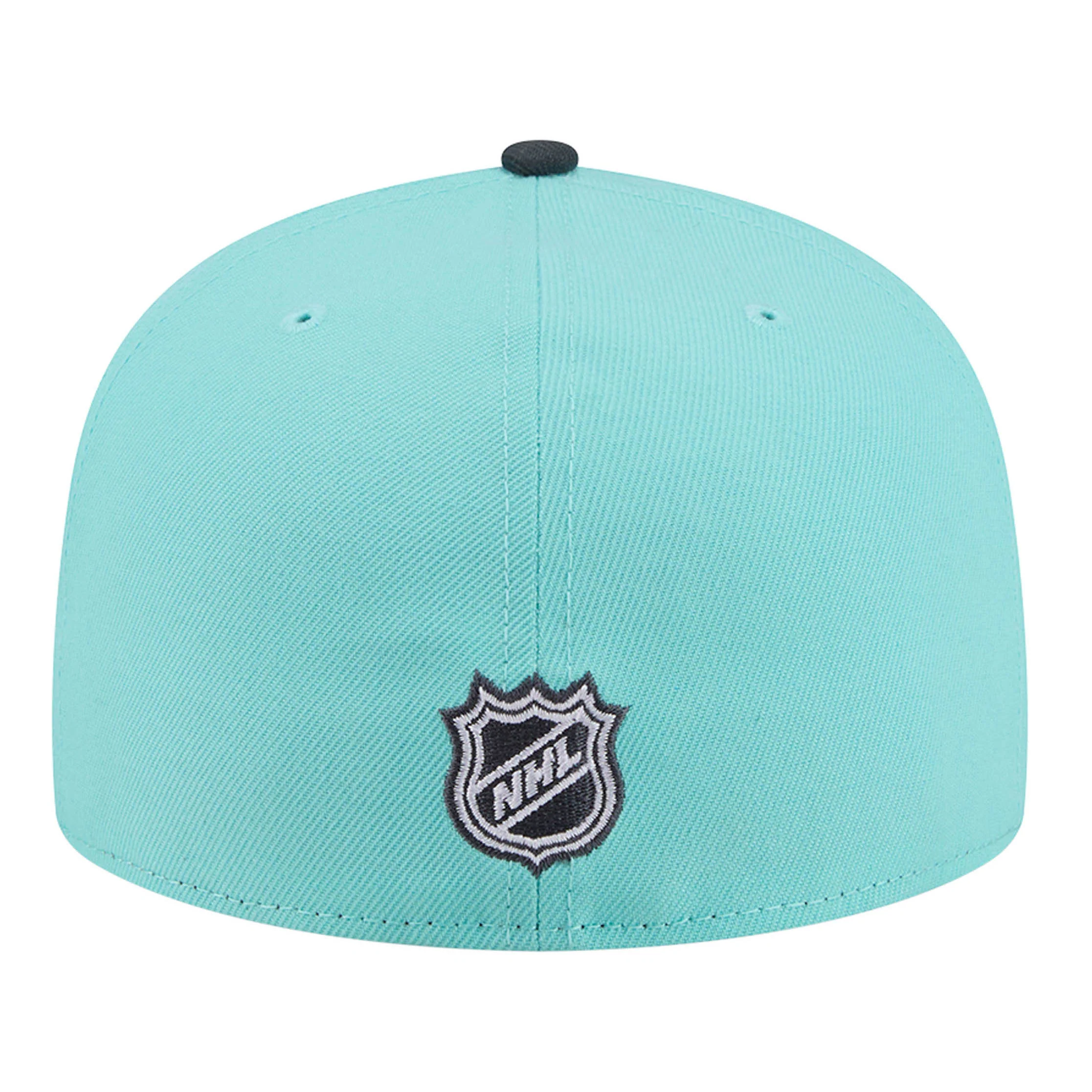 Edmonton Oilers New Era Color Pack Teal Green & Grey 59FIFTY Fitted Hat - Image 2