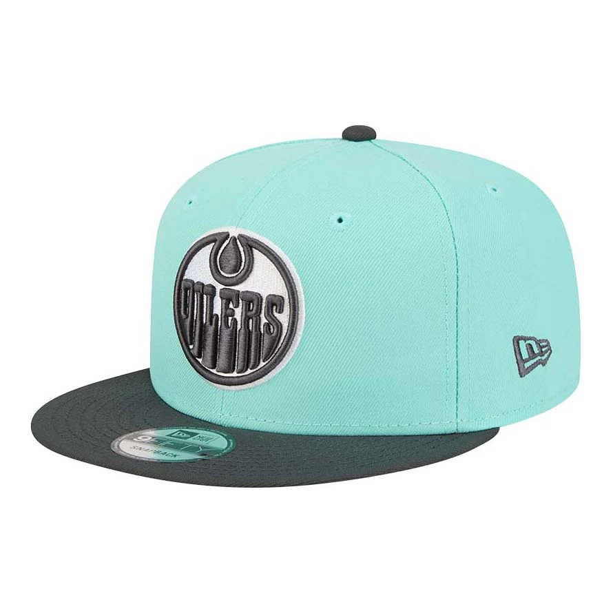 Edmonton Oilers New Era Color Pack Teal Green & Grey 9FIFTY Snapback Hat