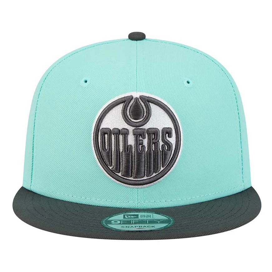 Edmonton Oilers New Era Color Pack Teal Green & Grey 9FIFTY Snapback Hat - Image 6