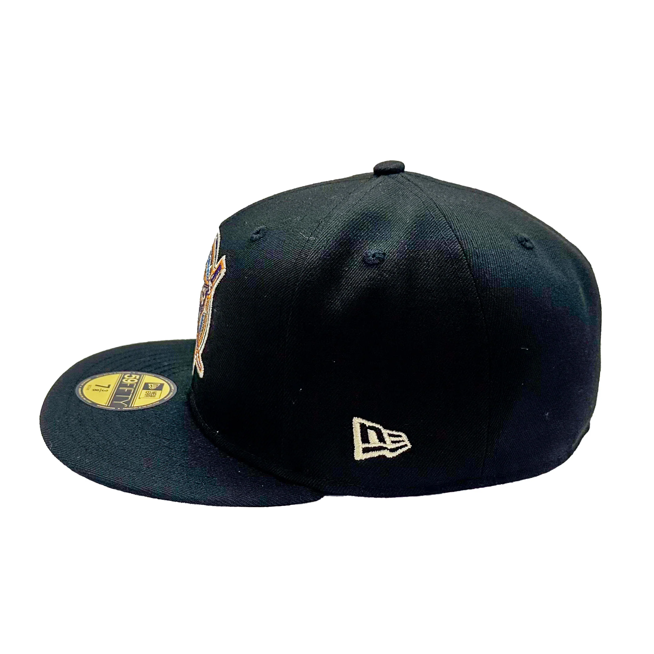 Edmonton Oilers New Era Dia de los Muertos (Day of the Dead) Black 59FIFTY Fitted Logo Hat - Image 5