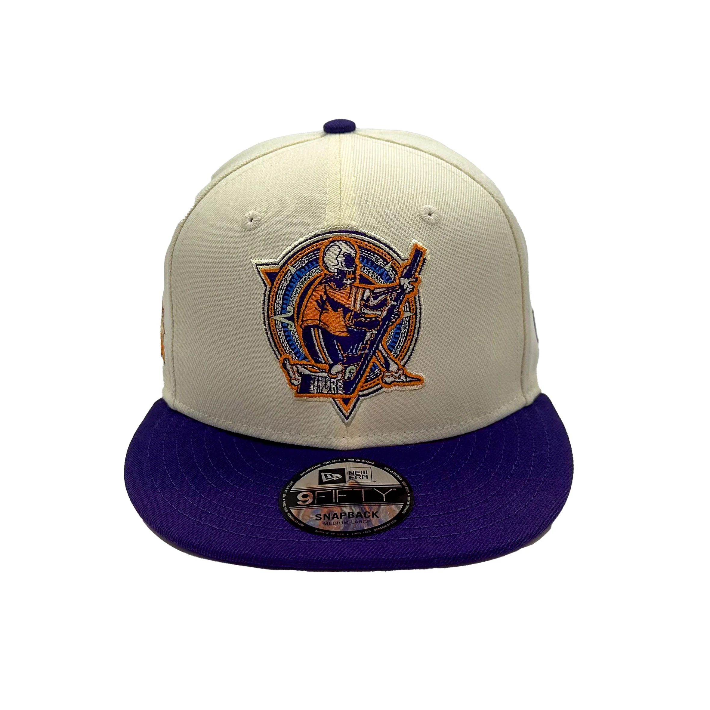 Edmonton Oilers New Era Dia de los Muertos (Day of the Dead) Chrome 9FIFTY Snapback Hat - Image 3