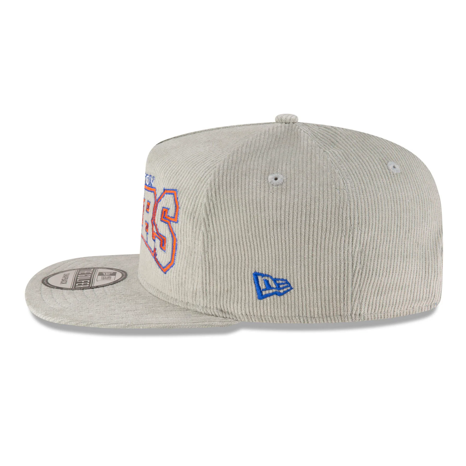 Edmonton Oilers New Era Grey Corduroy Throwback GOLFER Snapback Hat - Image 4