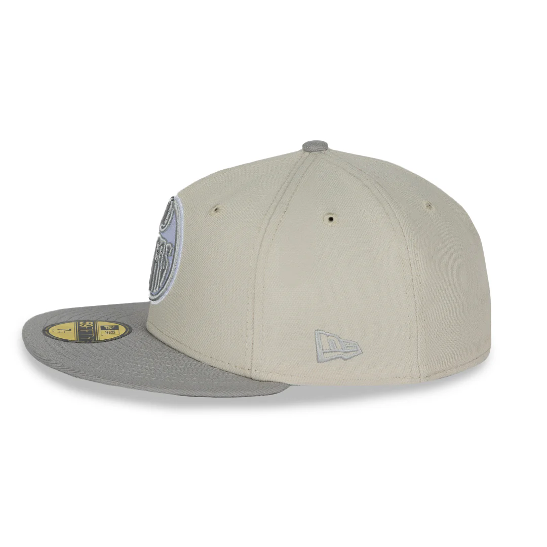 Edmonton Oilers New Era Grey Two-Tone Stone Color Pack 59FIFTY Fitted Hat - Image 5