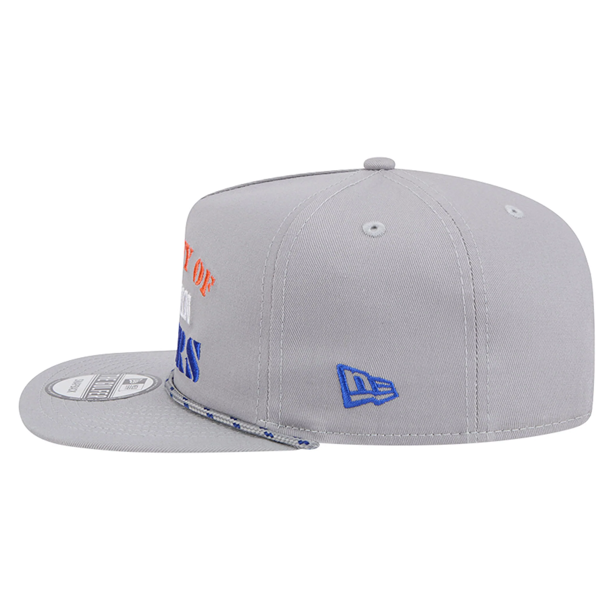 Edmonton Oilers New Era Grey Vintage GOLFER Snapback Hat - Image 5