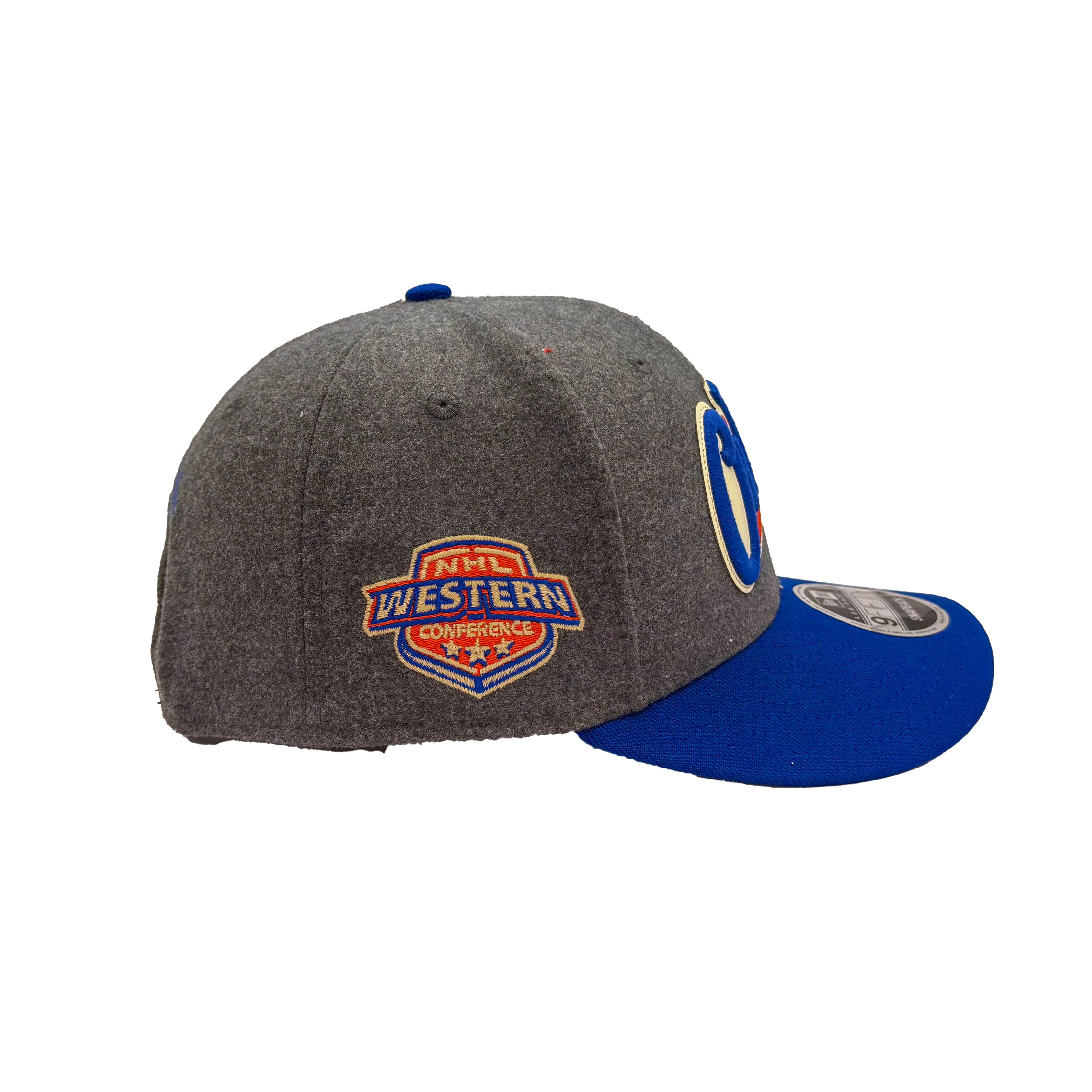 Edmonton Oilers New Era Grey Wool Low Profile 9FIFTY Alternate Logo Snapback Hat - Image 4