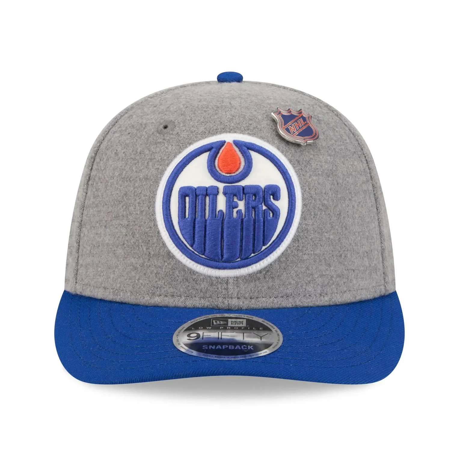Edmonton Oilers New Era Grey Wool Throwback Low Profile 9FIFTY Snapback Hat - Image 4