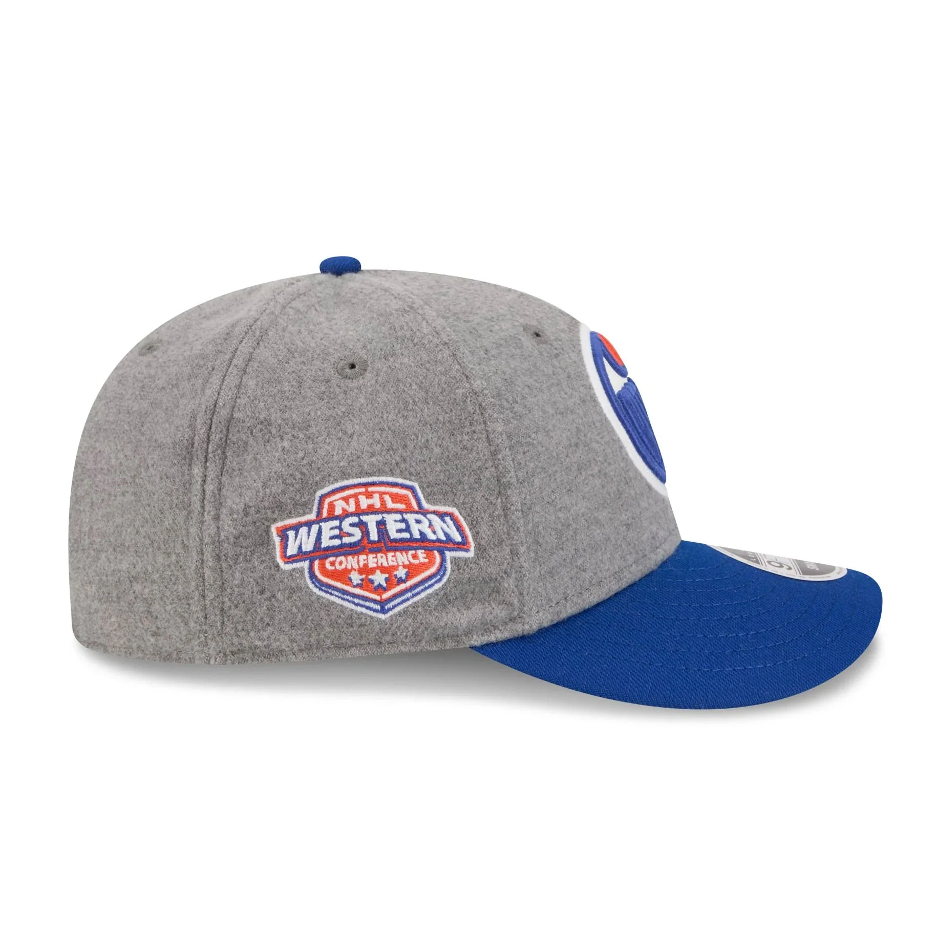Edmonton Oilers New Era Grey Wool Throwback Low Profile 9FIFTY Snapback Hat - Image 5