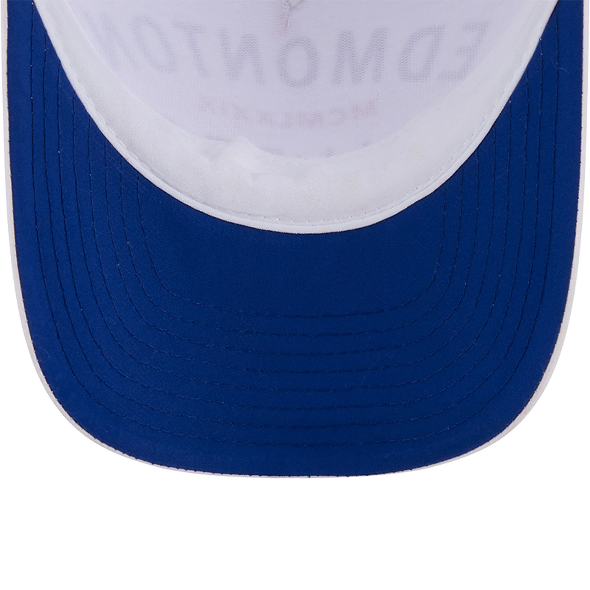 Edmonton Oilers New Era Minimalist White 9FORTY A-Frame Snapback Hat - Image 6