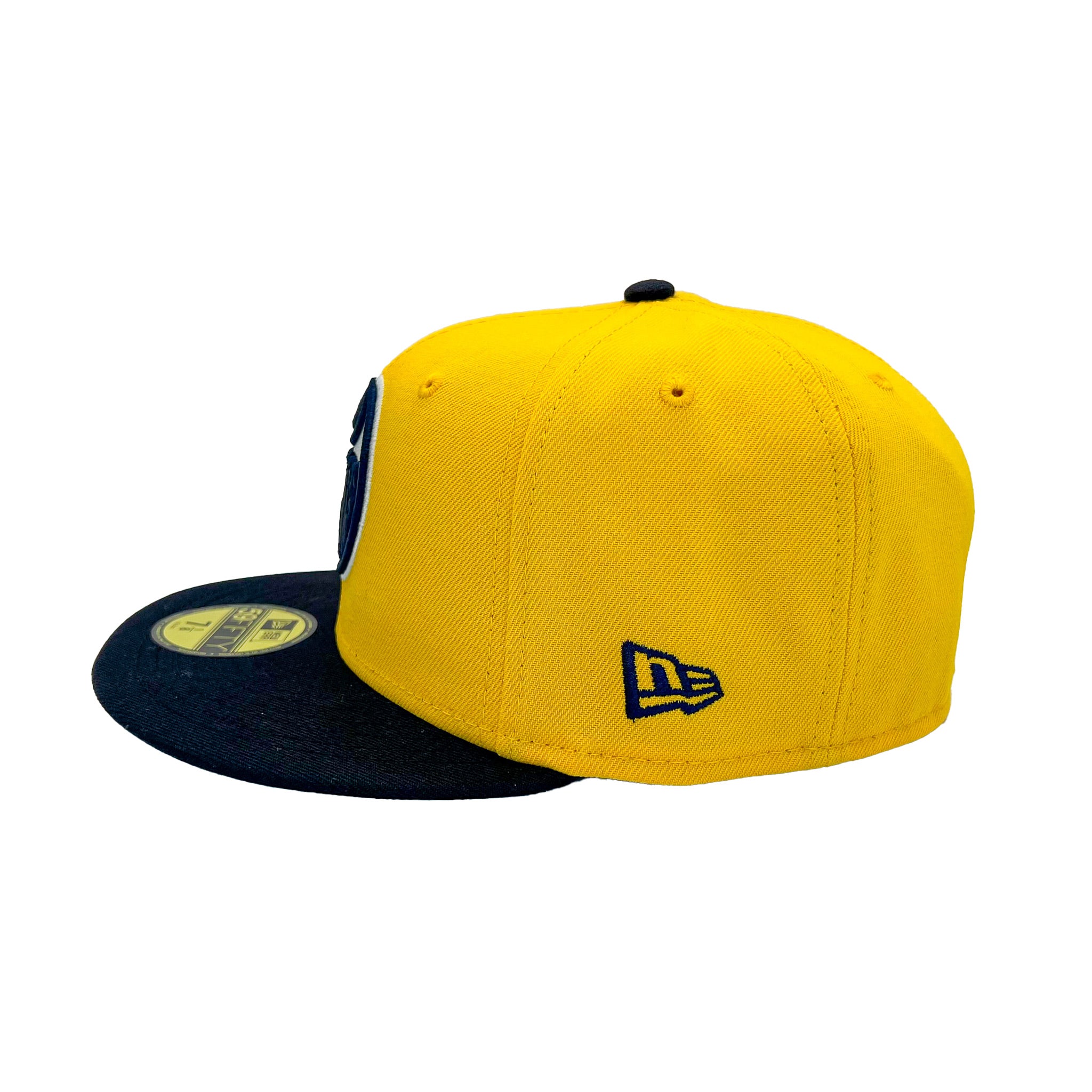 Edmonton Oilers New Era Yellow & Navy City Collection 59FIFTY Fitted Hat - Image 3