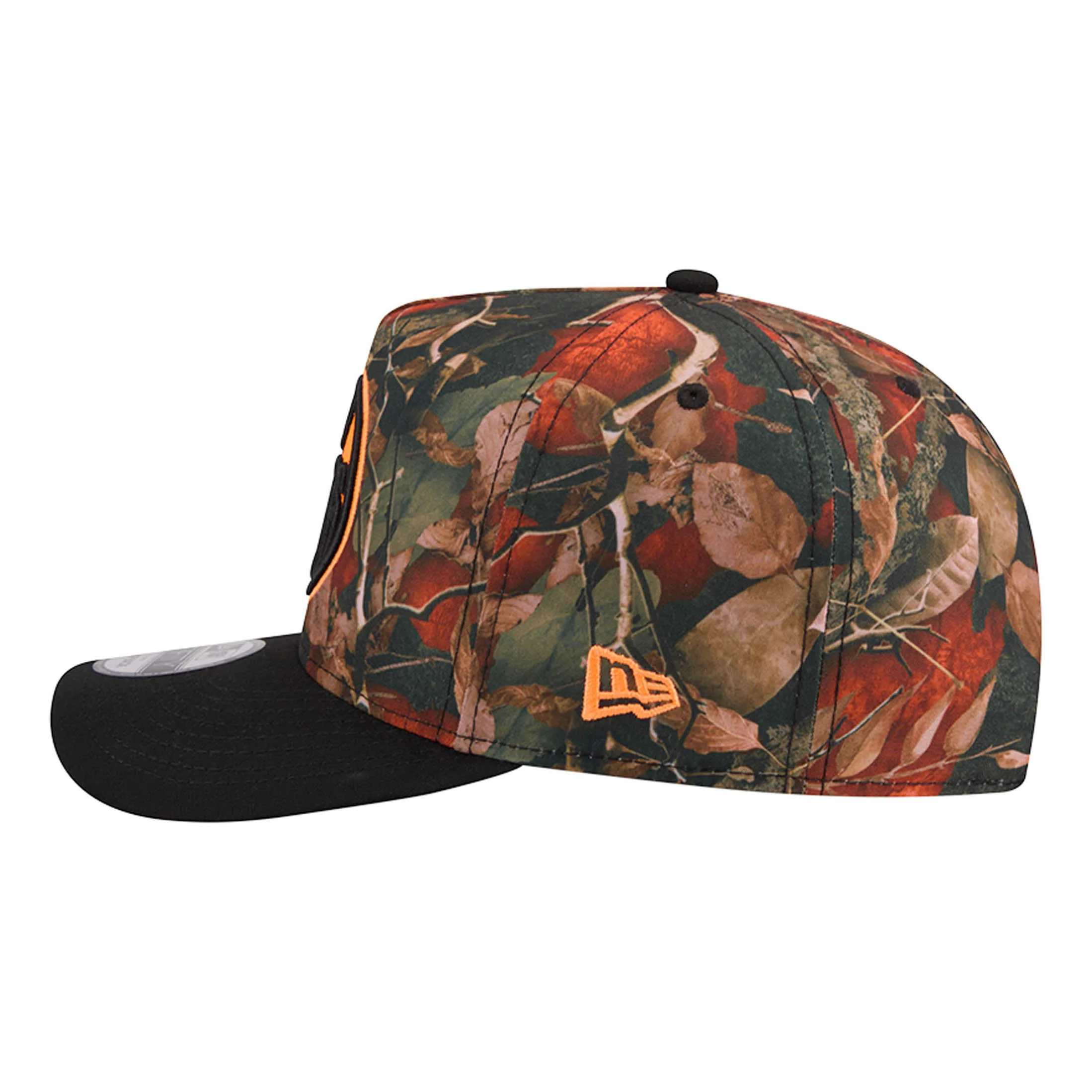 Edmonton Oilers New Era Orange Leaves 9FIFTY A-Frame Snapback Hat - Image 4