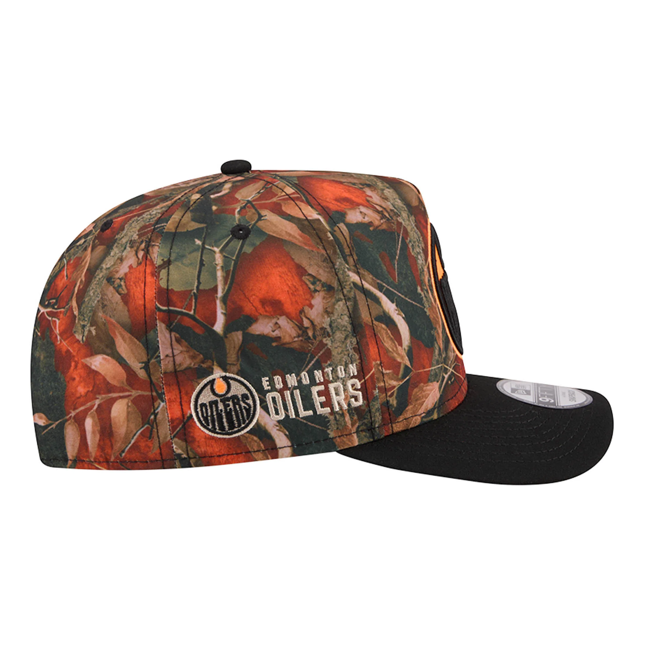 Edmonton Oilers New Era Orange Leaves 9FIFTY A-Frame Snapback Hat - Image 5