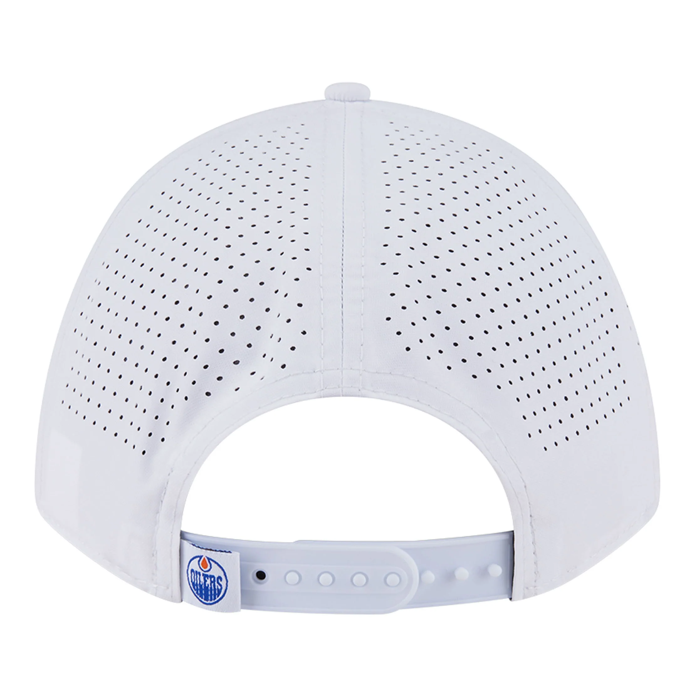 Edmonton Oilers New Era Patch White 9FORTY A-Frame Snapback Hat - Image 2