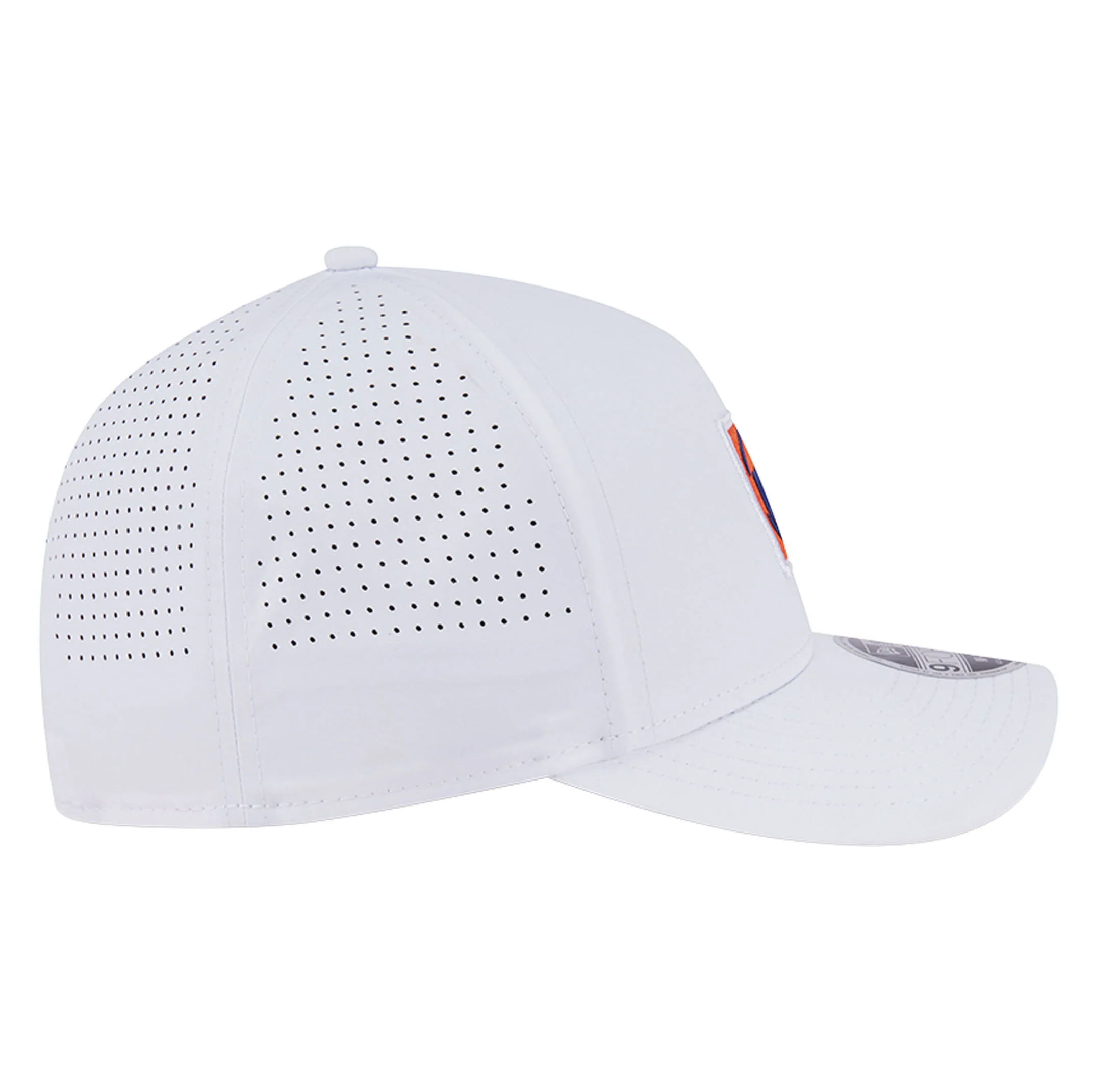 Edmonton Oilers New Era Patch White 9FORTY A-Frame Snapback Hat - Image 3