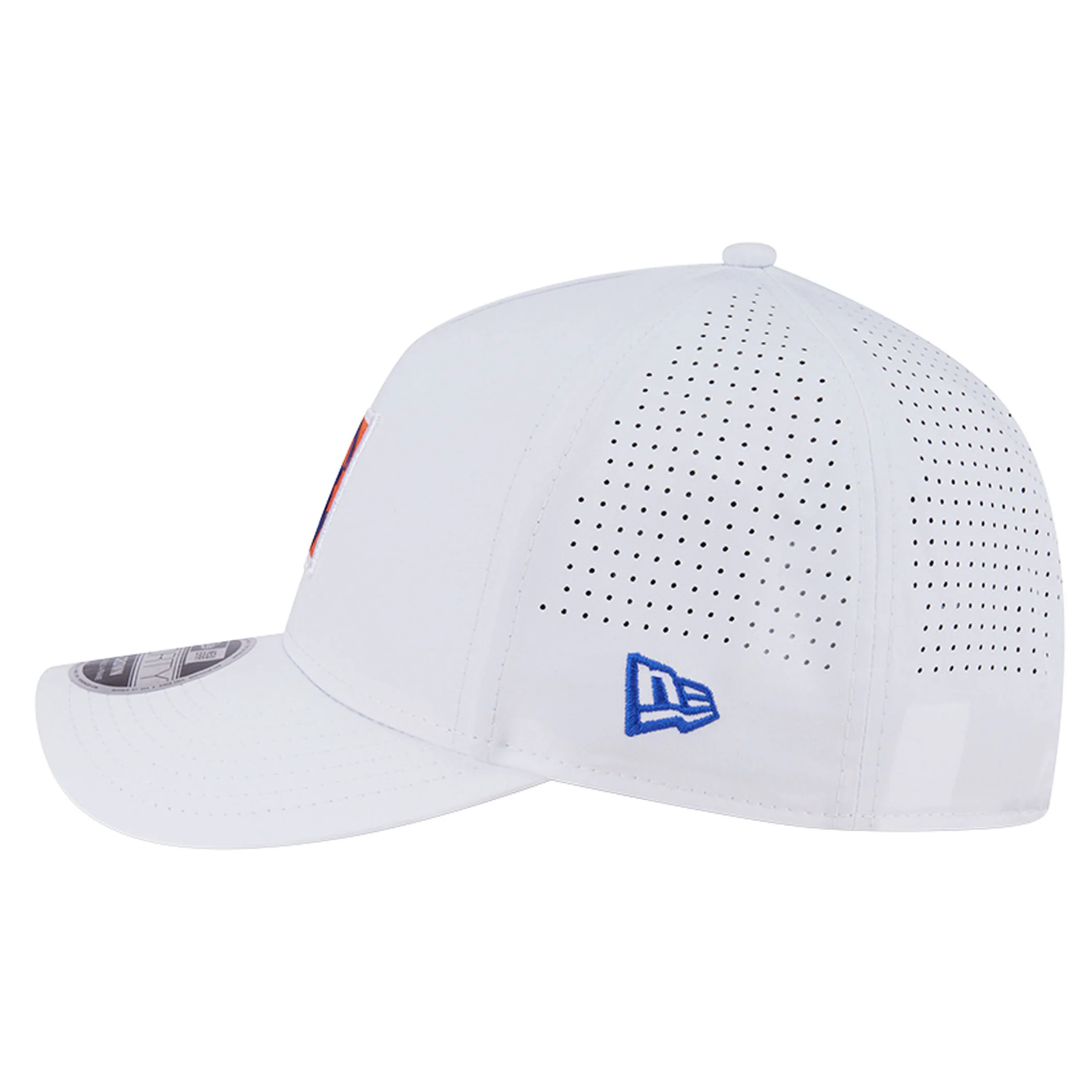 Edmonton Oilers New Era Patch White 9FORTY A-Frame Snapback Hat - Image 6