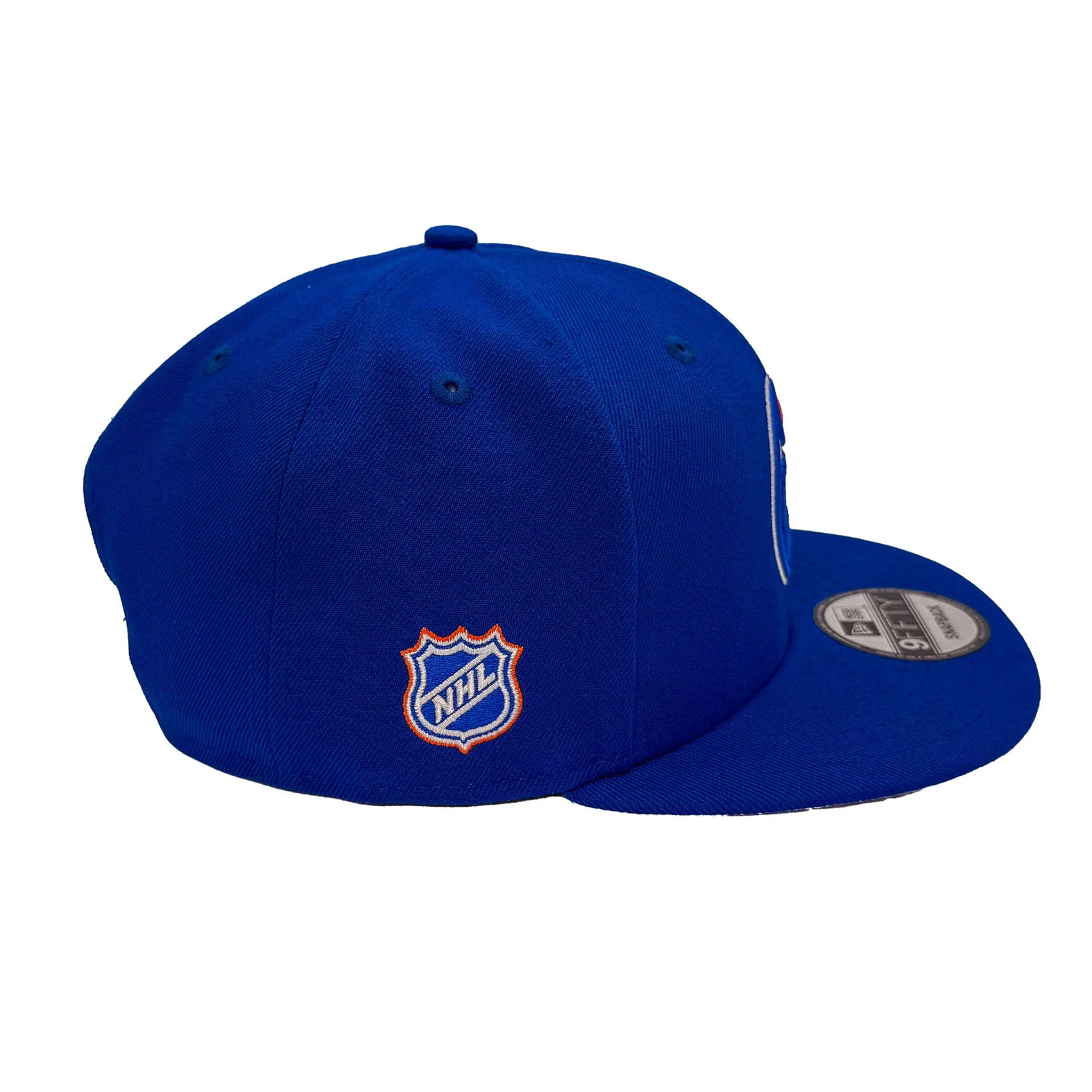 Edmonton Oilers New Era Royal 9FIFTY Primary Logo Snapback Hat - Image 3
