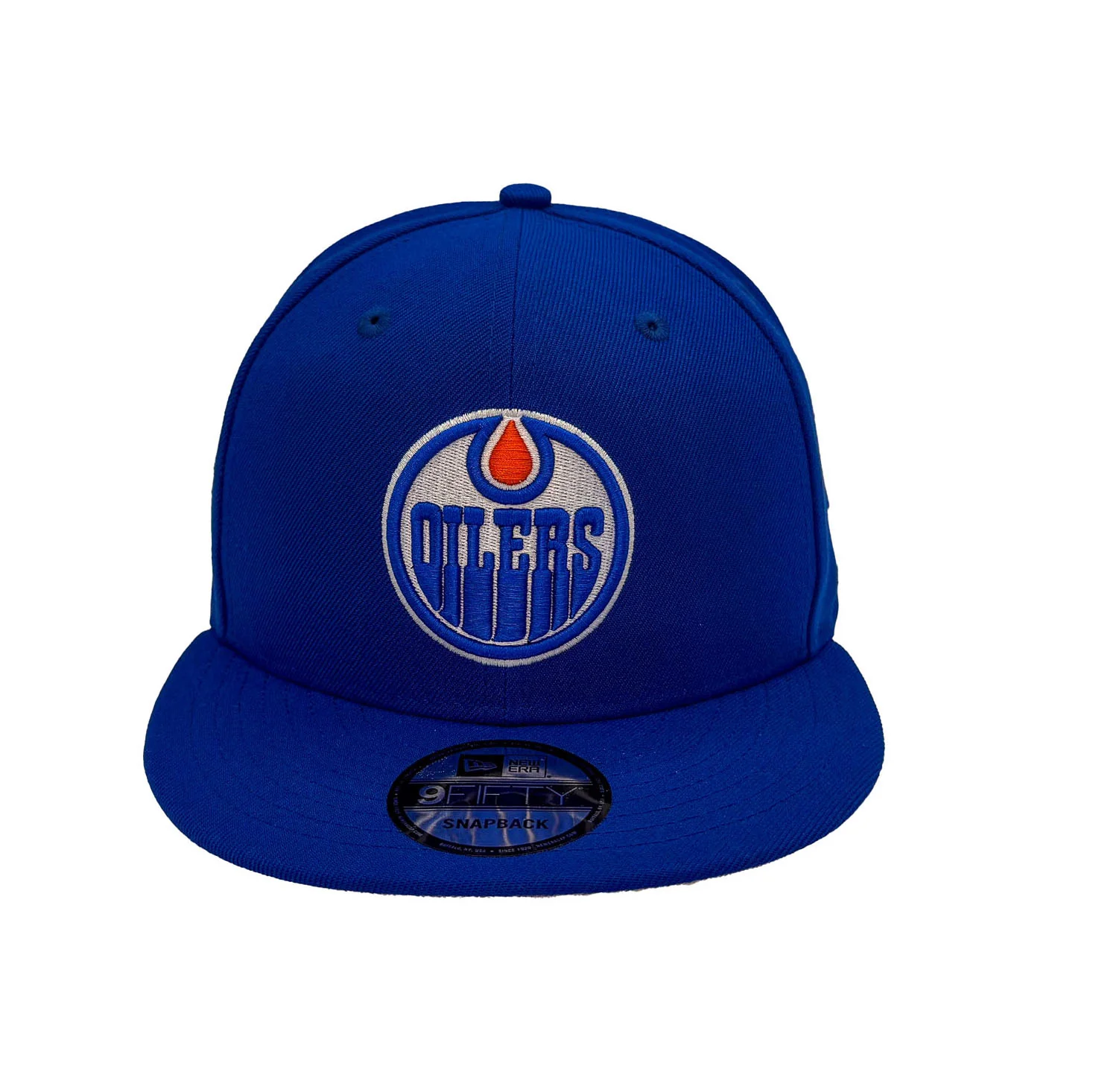 Edmonton Oilers New Era Royal 9FIFTY Primary Logo Snapback Hat - Image 4
