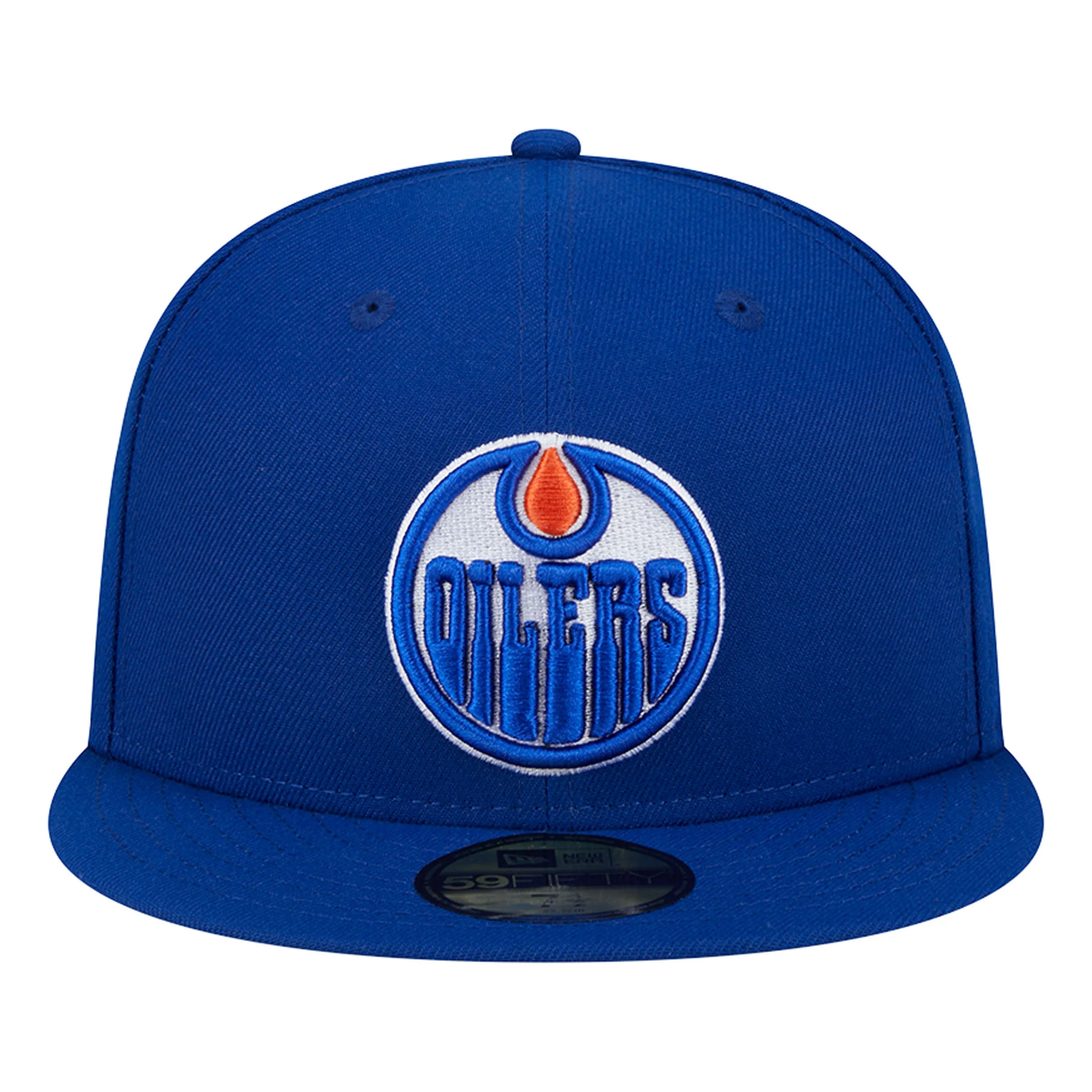Edmonton Oilers New Era Royal Blue 59FIFTY Primary Logo Fitted Hat - Image 4